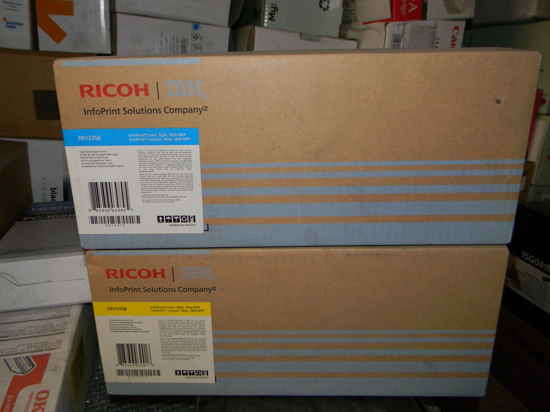 IBM/Ricoh Yellow and Cyan Toner Cartridge