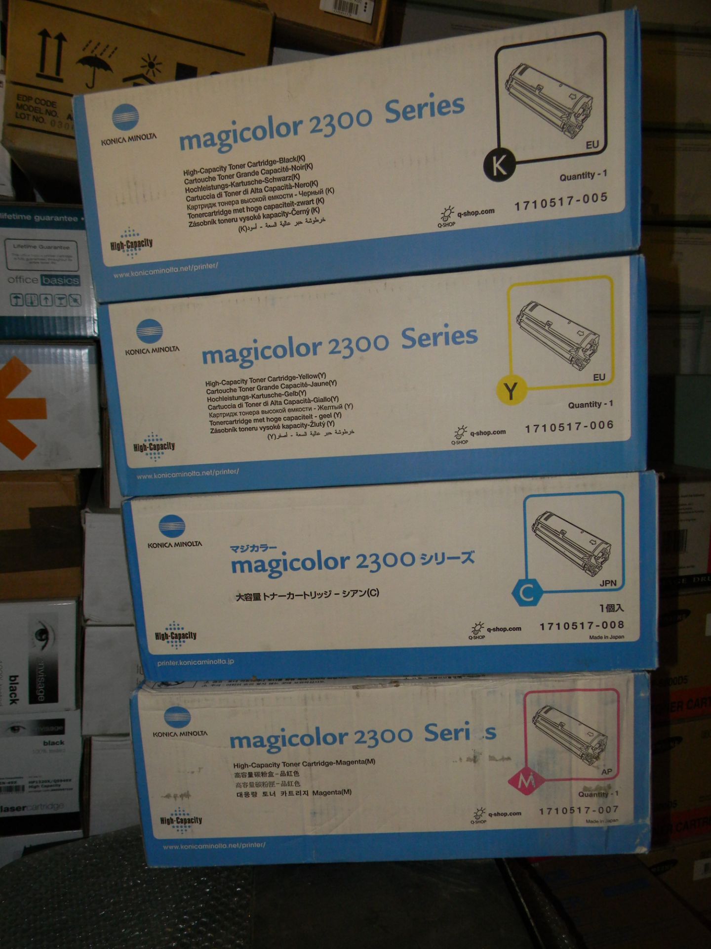 Complete Set of Colour Toner cartrdges for Magicolor 2300 Series