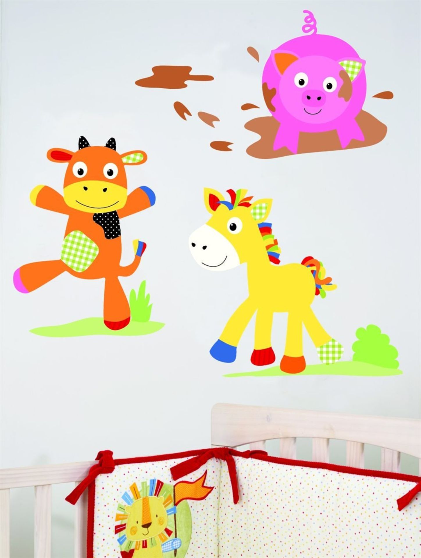 50 sets Funberry Farm Nursery MakeOver Kit (Over 70 Wall Stickers to Decorate the Whole Bedroom) - Bild 2 aus 3