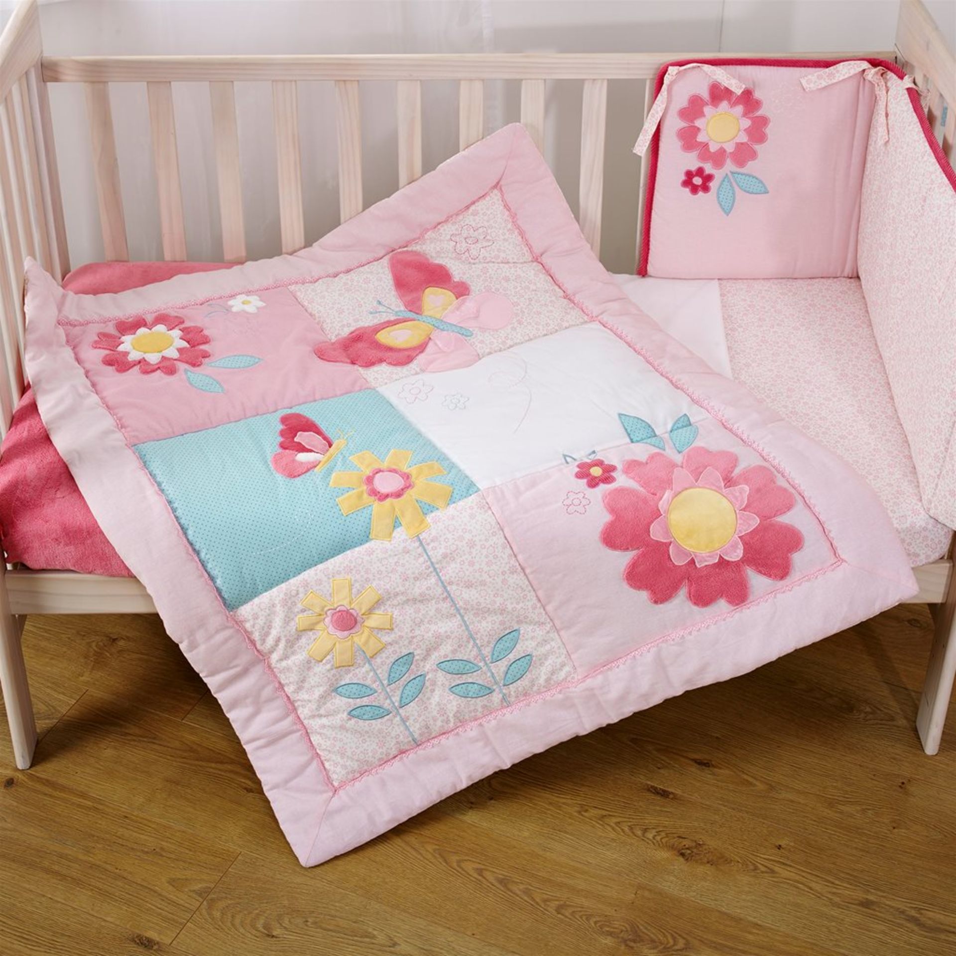 50 sets Beyond the Meadow Girl's Cotbed Bedding Set (5 piece)