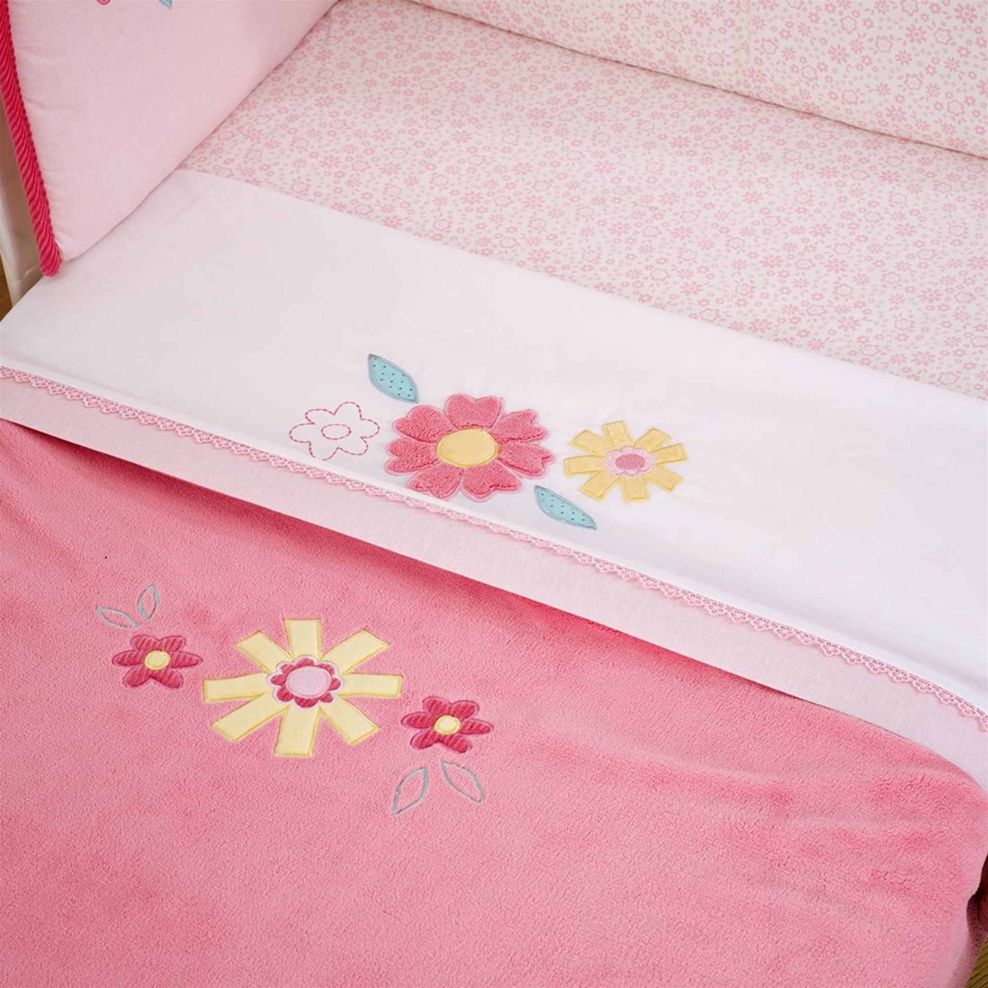 50 sets Beyond the Meadow Girl's Cotbed Bedding Set (5 piece) - Bild 3 aus 4