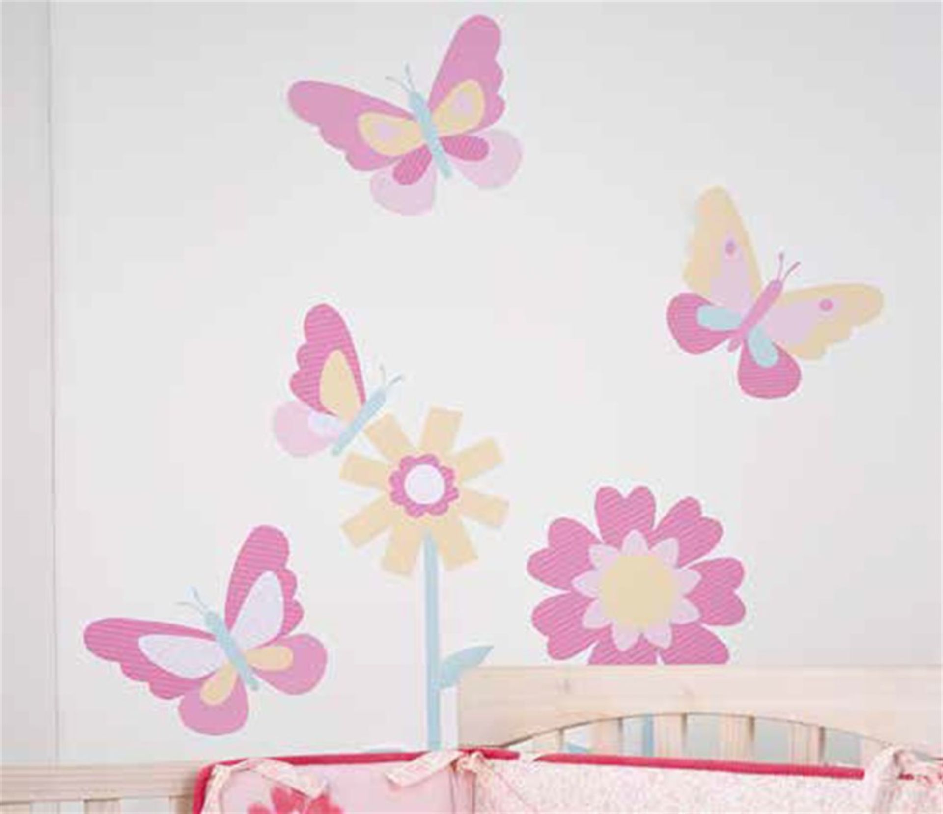 50 sets Beyond the Meadow Girls Nursery MakeOver Kit (Over 100 Wall Stickers to Decorate the Whole