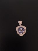 Aquamarine & Diamond pendant
