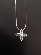 Aquamarine & Diamond pendant