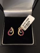 Ruby & Diamond earrings