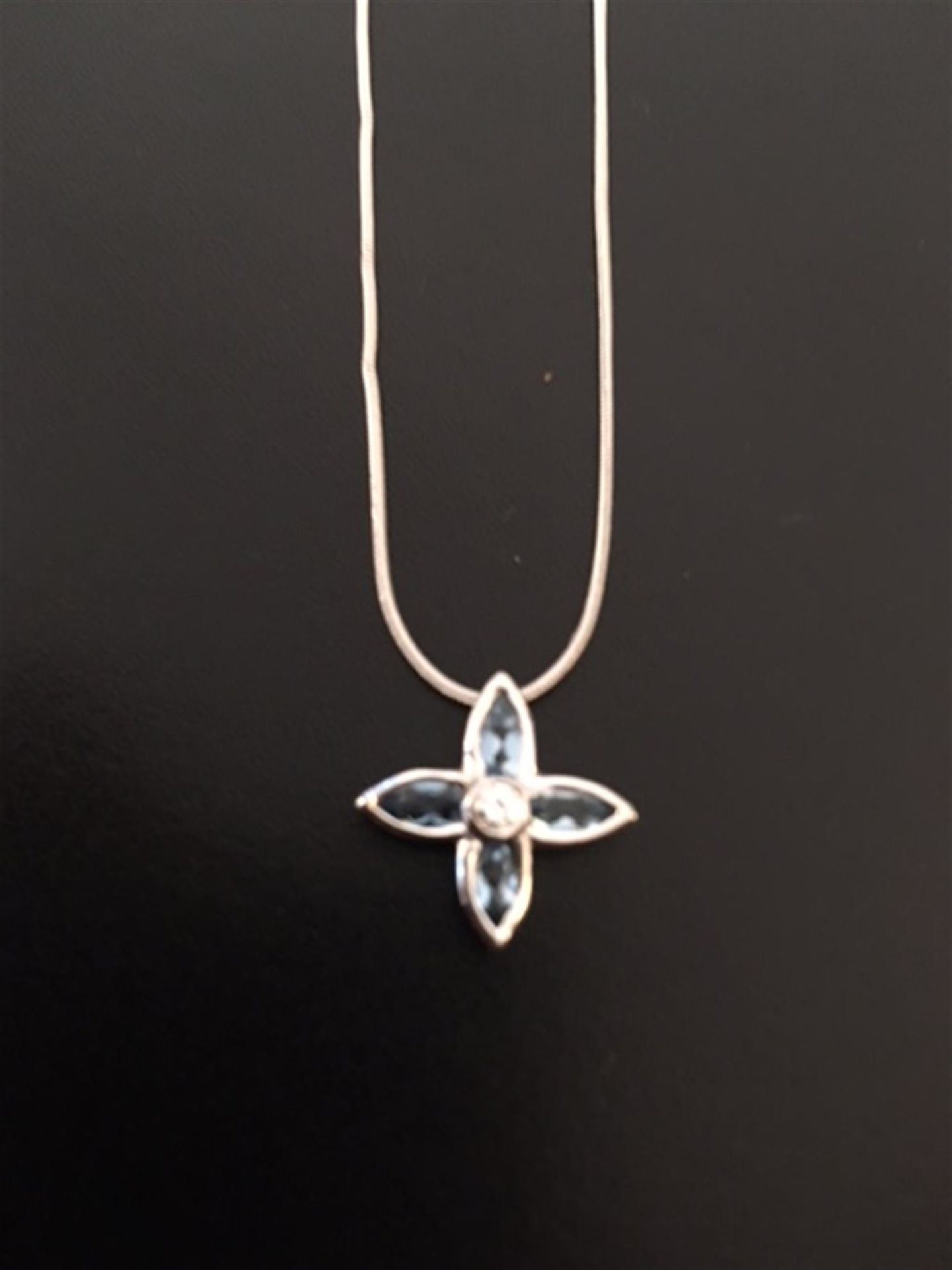 Aquamarine & Diamond pendant - Bild 2 aus 2