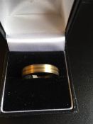 Titanium & Gold wedding ring