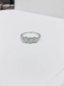 1.50ct diamond trilogy ring. 3 brilliant cut diamonds 0.50ct each, G/H colour, VS clarity. (
