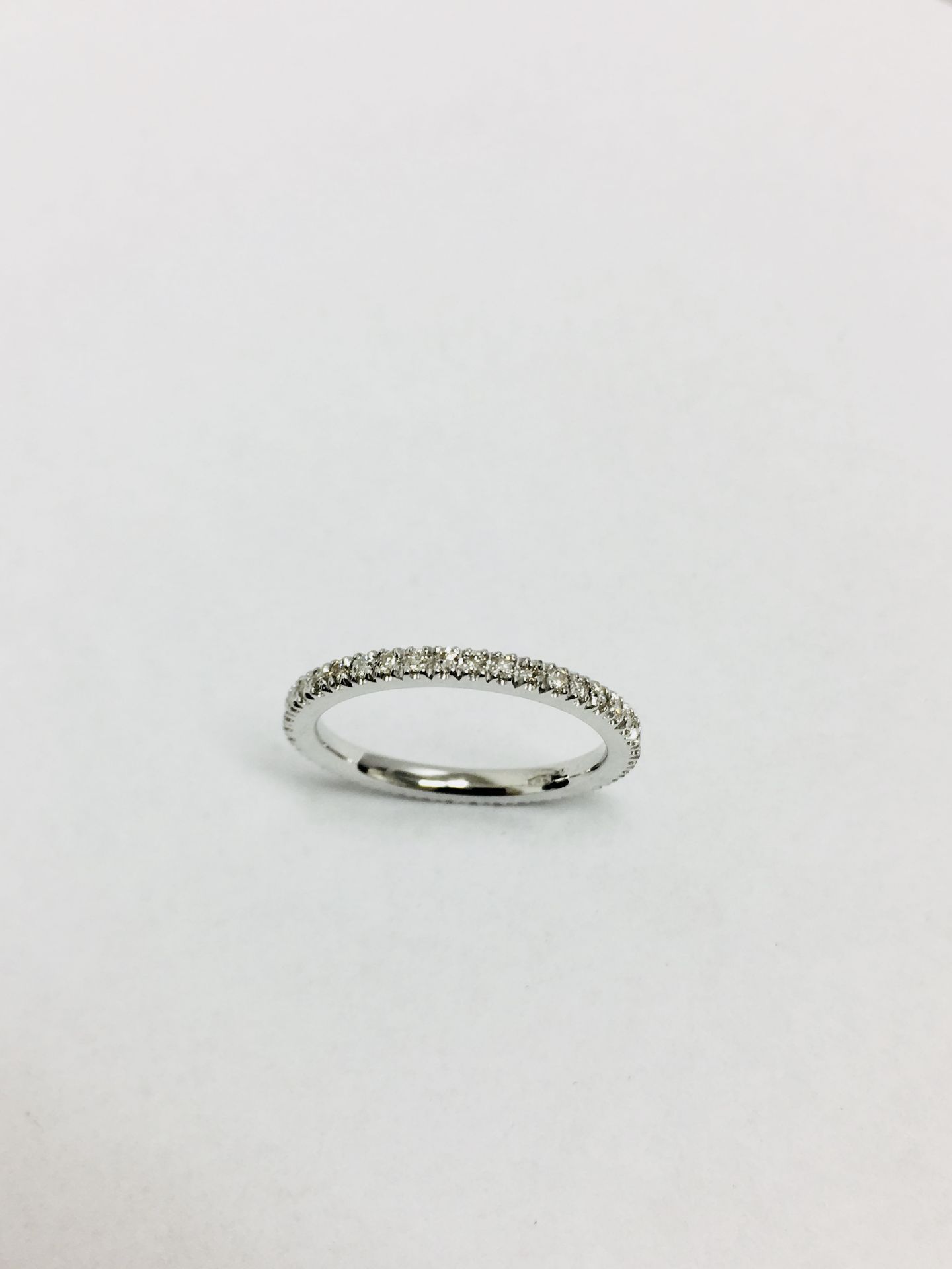 14ct full Eternity ring ,0.50ct diamond si clarity i colour,2gms 14ct handset uk set,stamped 14ct - Image 4 of 6