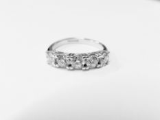 2.50ct diamond five stone ring. 5 x brilliant cut diamonds ( 0.50ct ) I colour and si3 clarity. 4