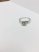 2.16ct diamond aolitaire ring set in 18ct white gold. M colour and si3 clarity. High 4 claw setting,