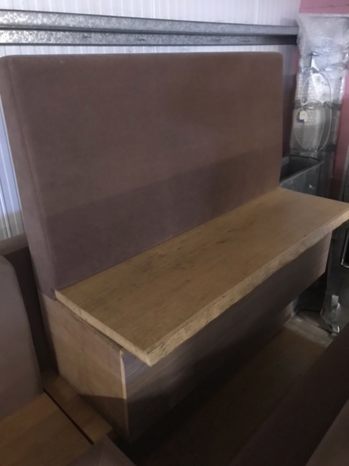 Hard wood seats with Foris Leather backs – job lot - Image 3 of 4