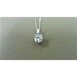 1.00ct diamond solitaire style pendant. Brilliant cut diamond, H colour and i1 clarity. Set in a