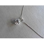 1.00ct diamond solitaire style pendant. Brilliant cut diamond, H colour and i1 clarity. Set in a 4