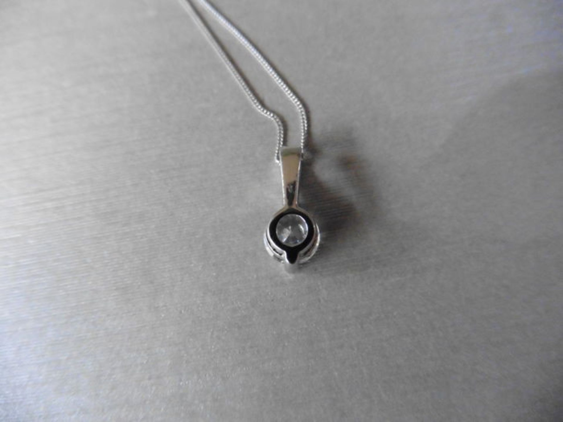 0.50ct diamond solitaire style pendant with a brilliant cut diamond, I/J colour and si2 clarity. 2 - Image 2 of 3