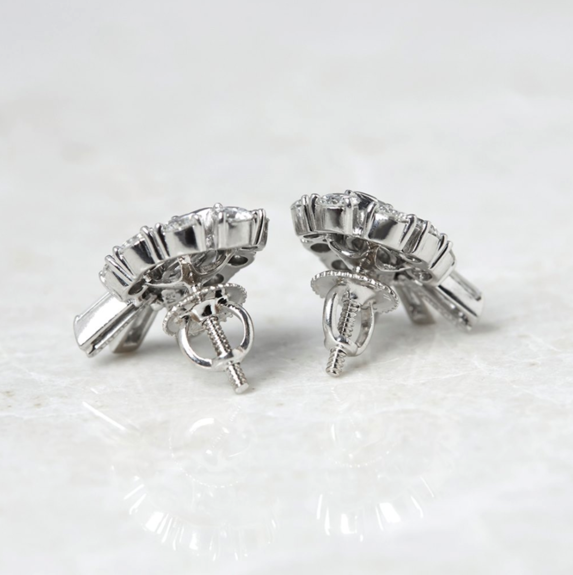 Tiffany & Co. Palladium 2.70ct Diamond Stud Earrings - Image 9 of 9