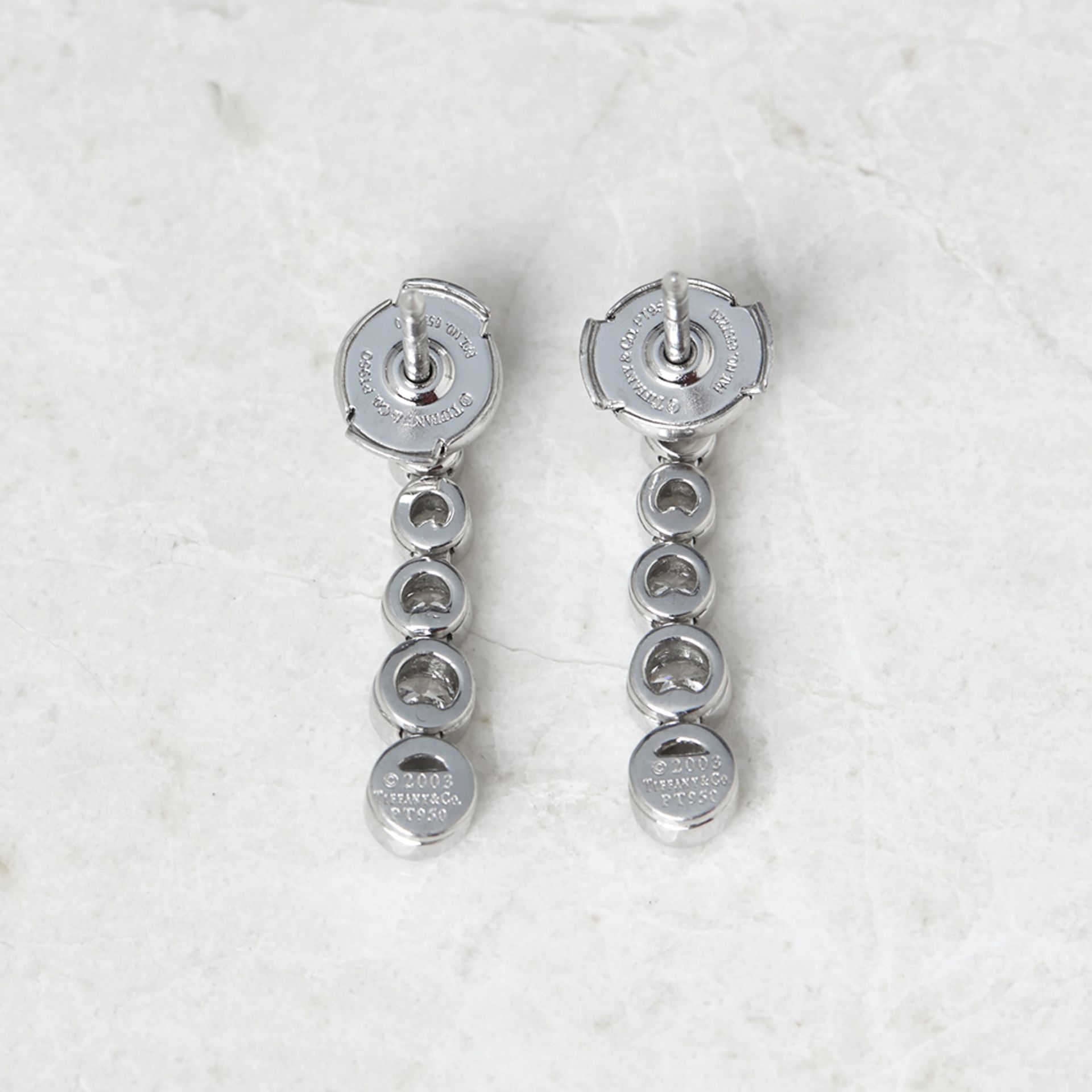 Tiffany & Co. Platinum 1.45ct Diamond Jazz Earrings - Bild 2 aus 7