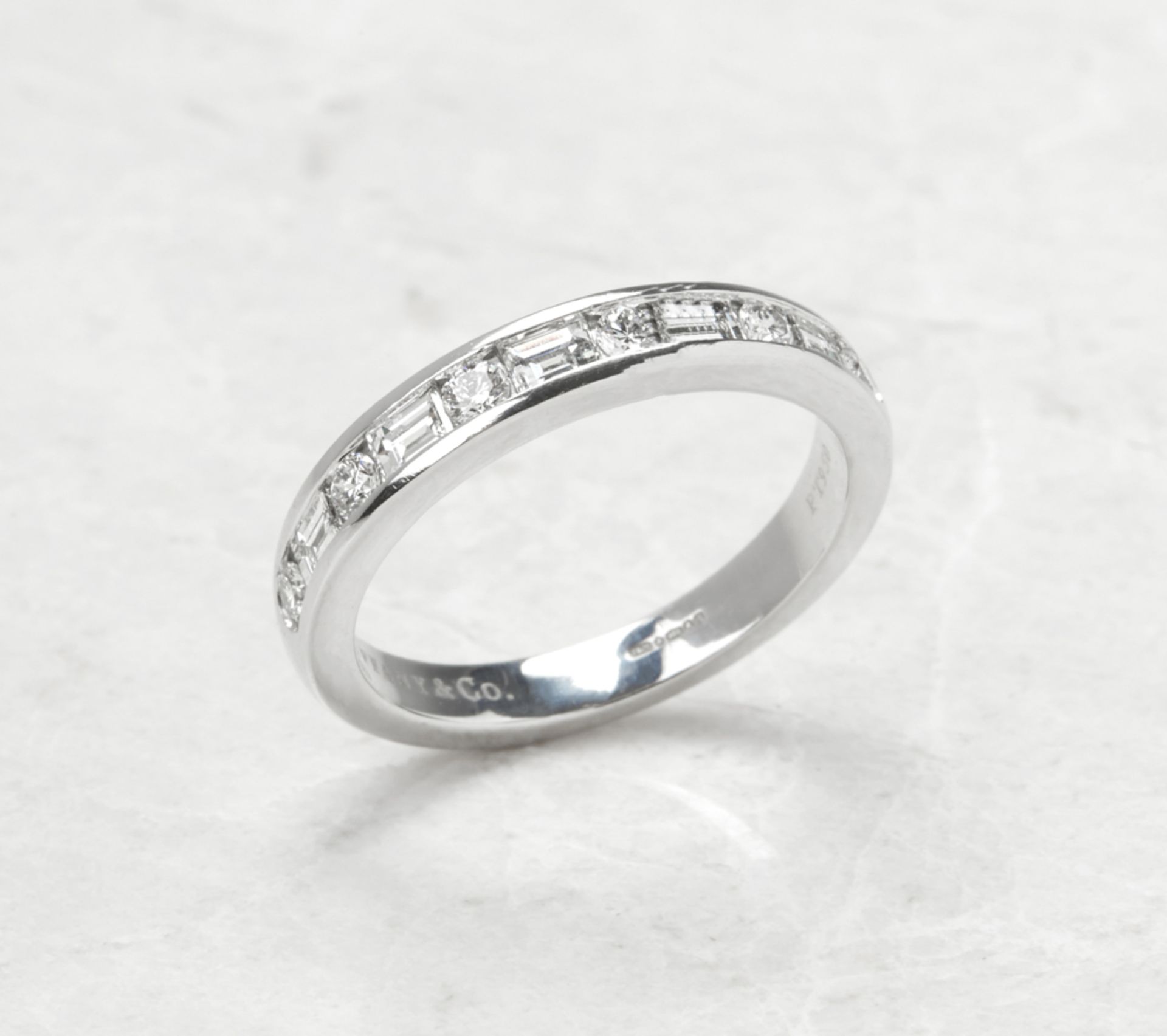 Tiffany & Co. Platinum 0.60ct Diamond Half Eternity Ring