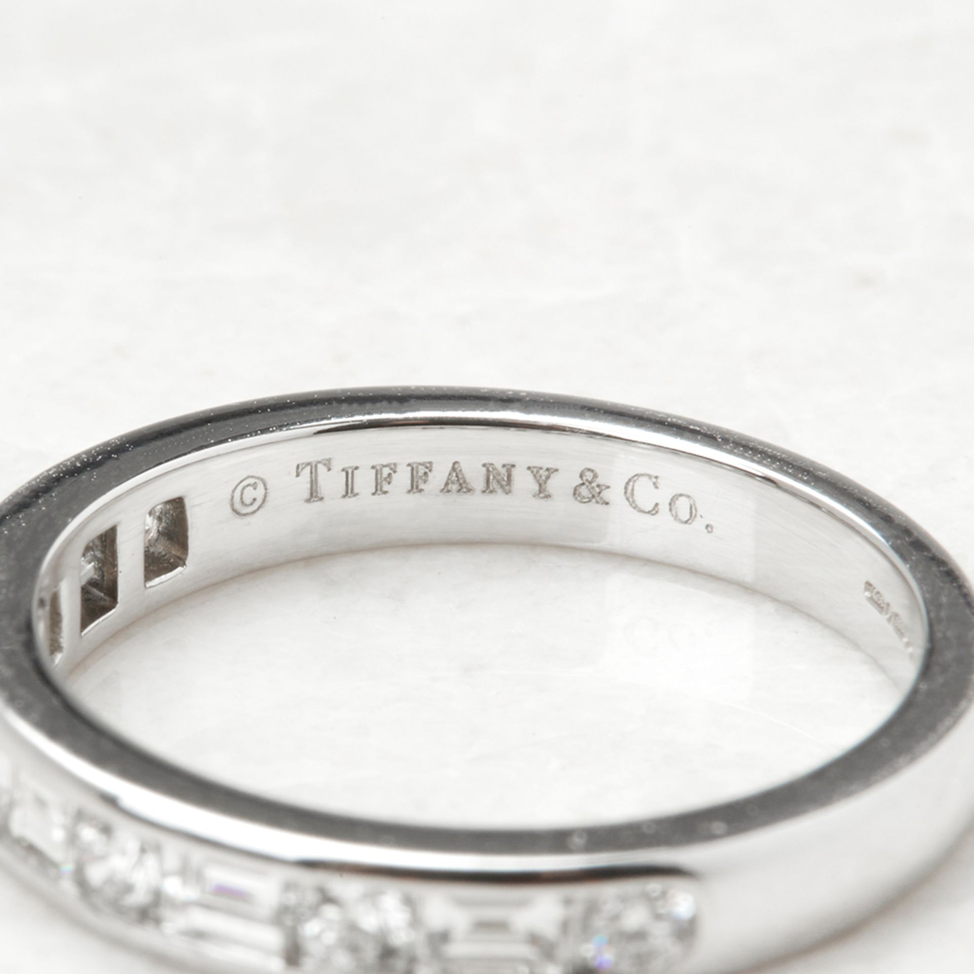 Tiffany & Co. Platinum 0.60ct Diamond Half Eternity Ring - Image 6 of 8
