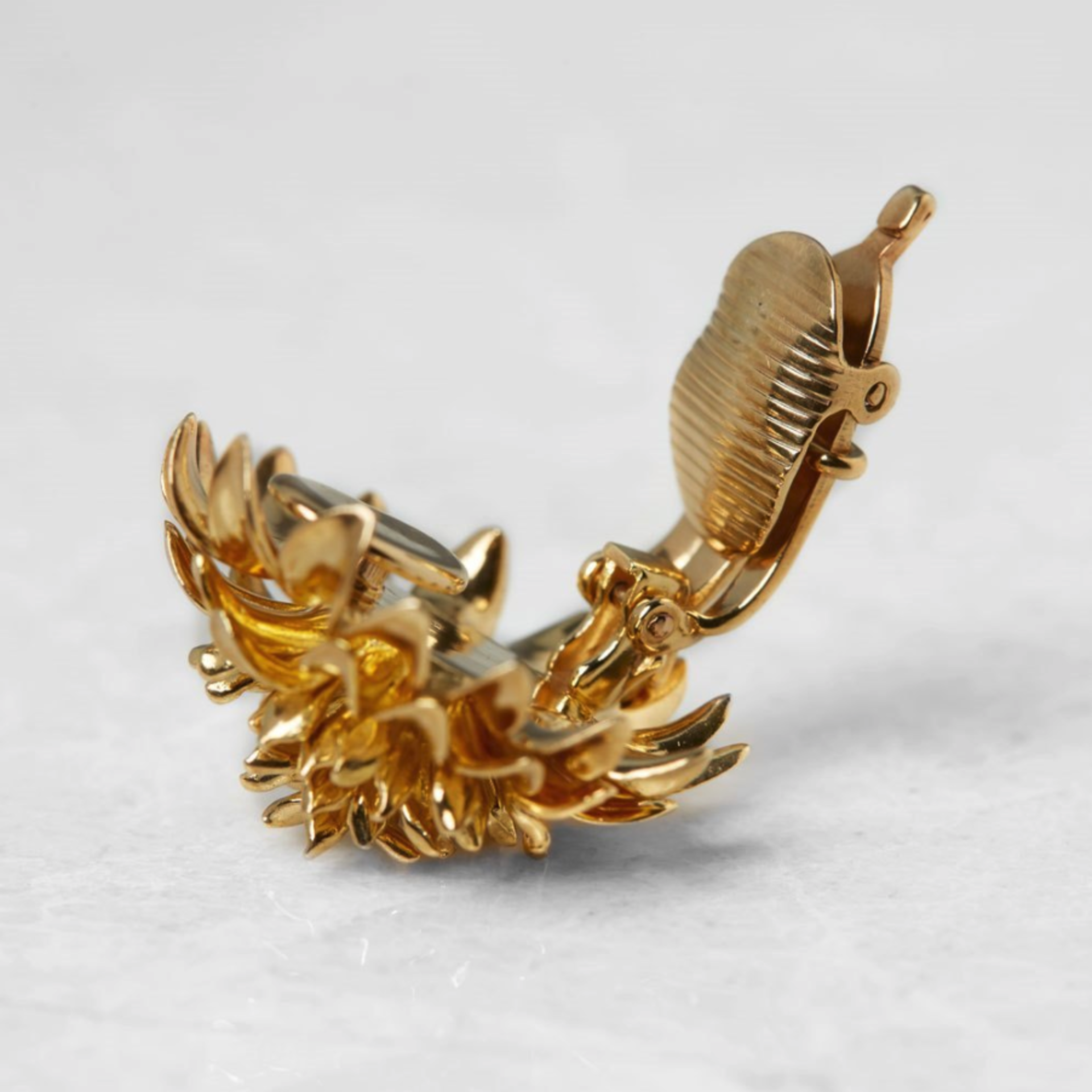 Tiffany & Co. 18k Yellow Gold Chrysanthemum Earrings - Bild 3 aus 9