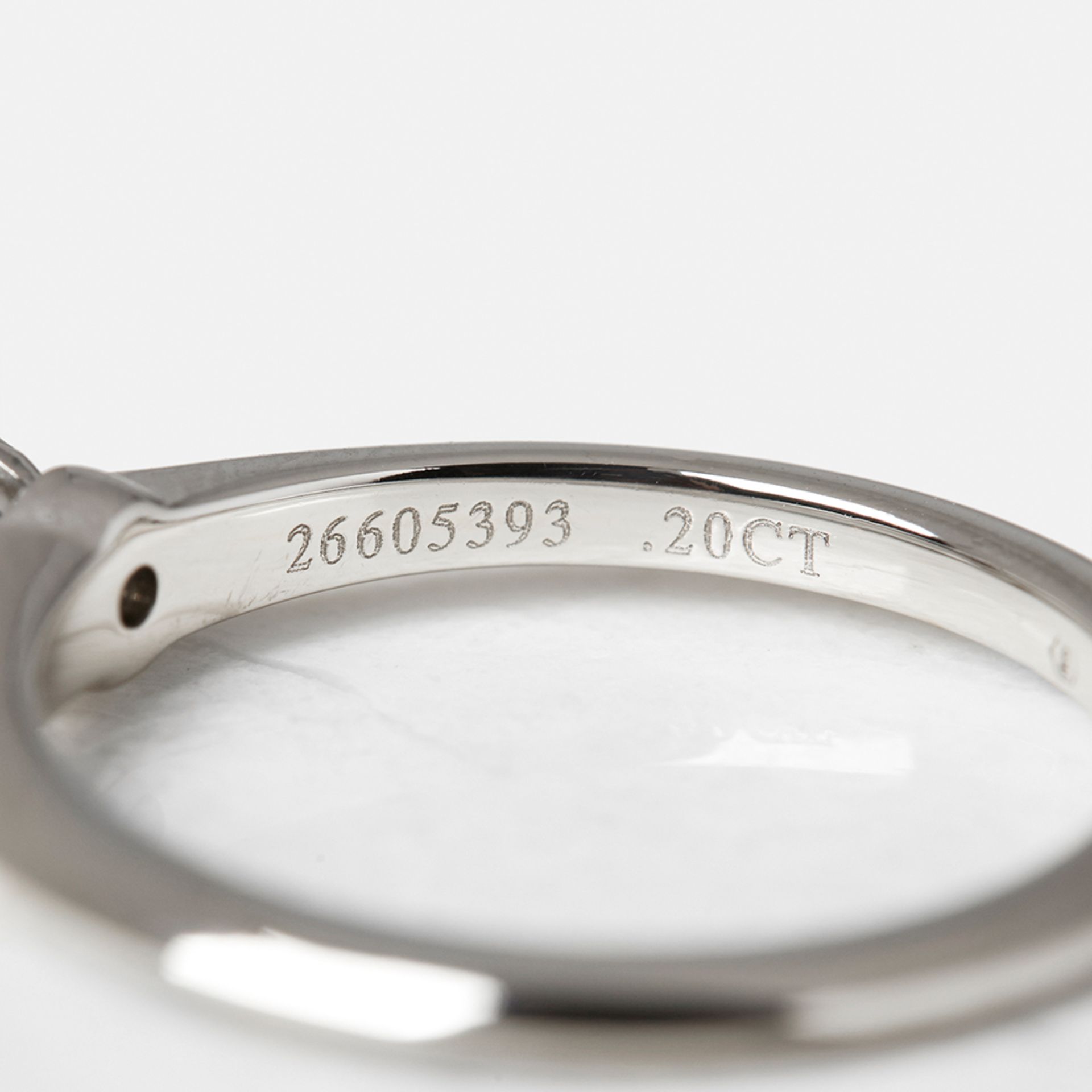 Tiffany & Co. Platinum 0.20ct Diamond Engagement Ring - Image 6 of 7