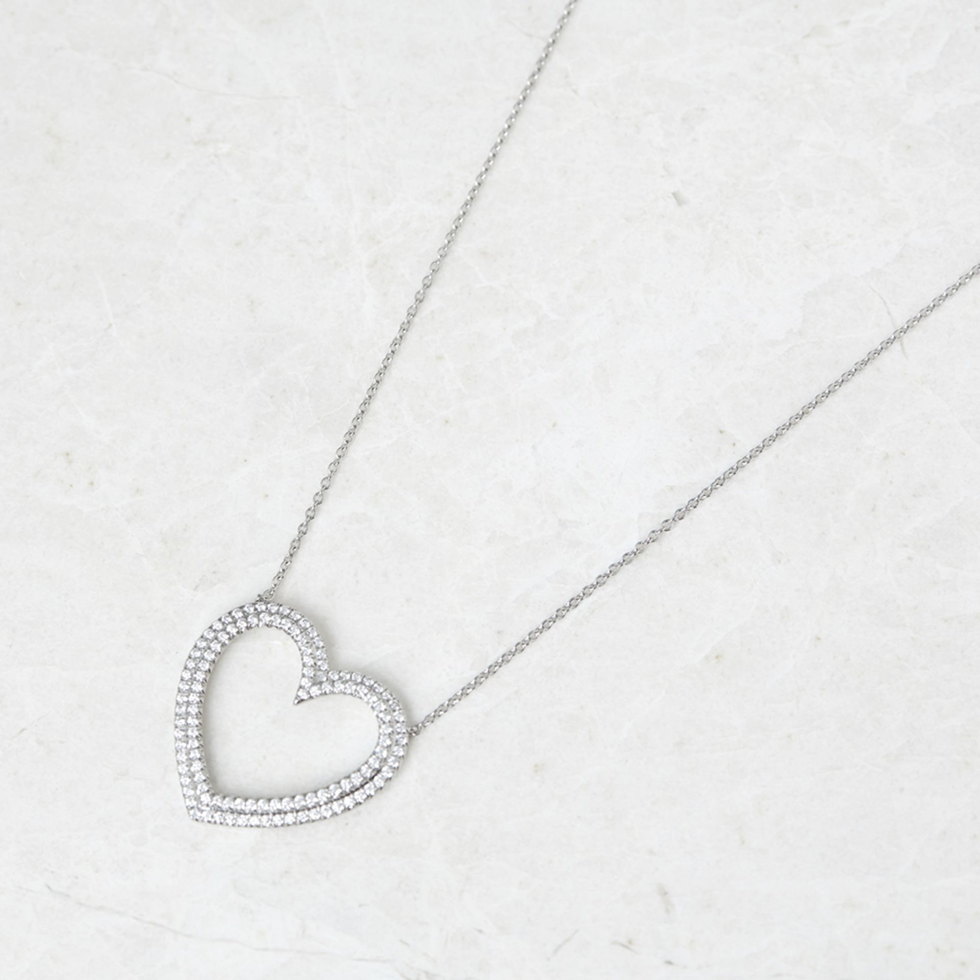 Tiffany & Co. Platinum 0.50ct Diamond Heart Metro Necklace