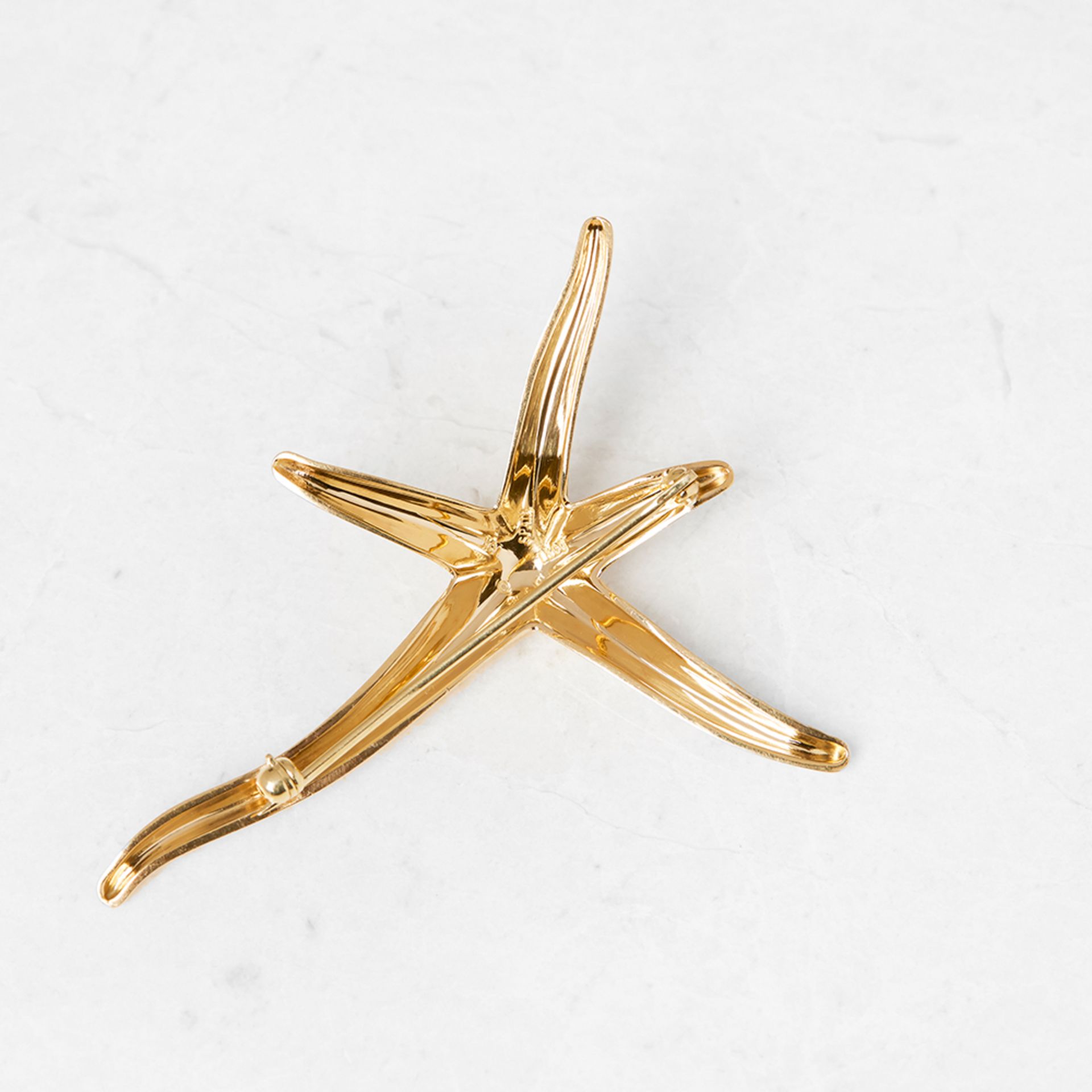 Tiffany & Co. 18k Yellow Gold Starfish Elsa Peretti Brooch - Bild 2 aus 6