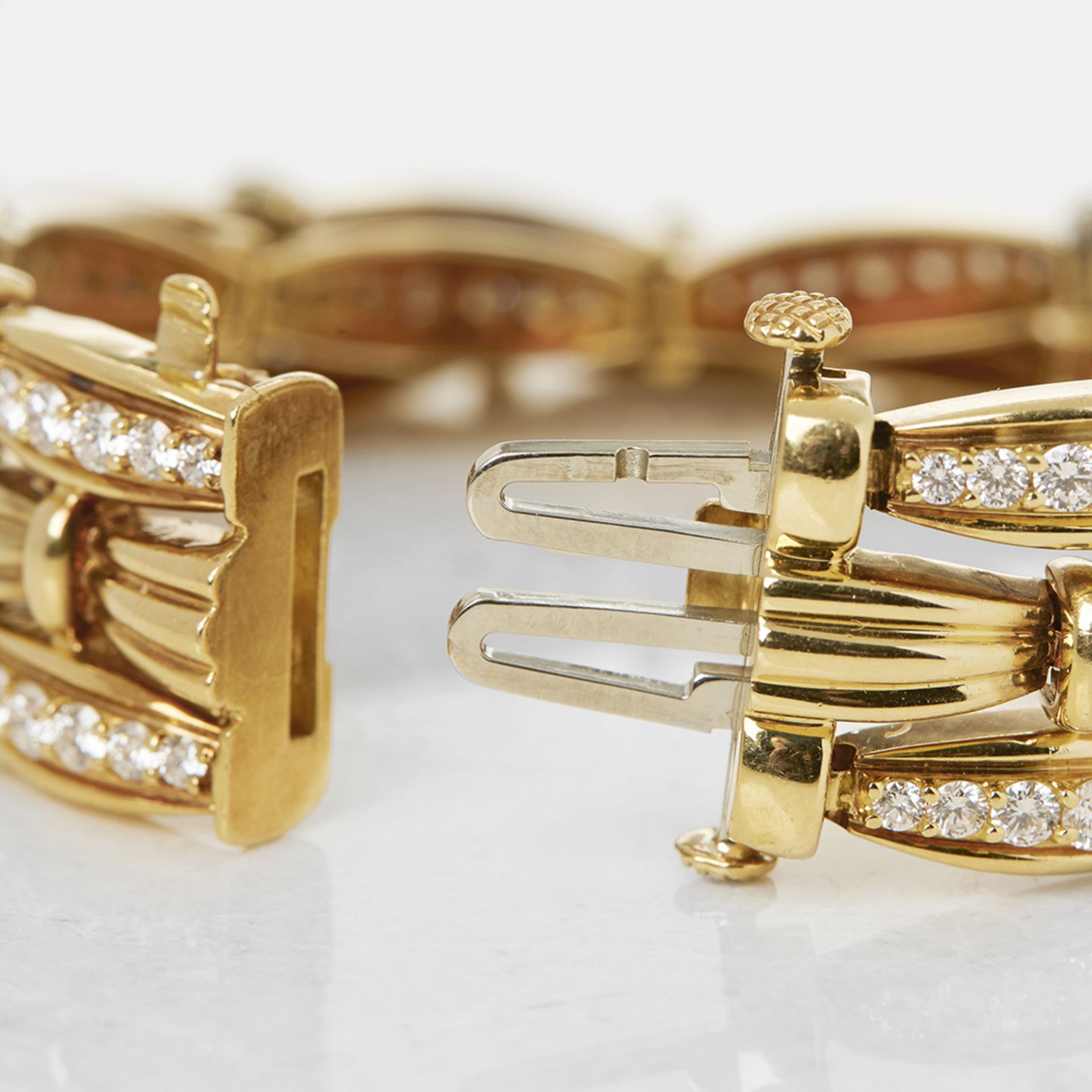 Tiffany & Co. 18k Yellow Gold Diamond Three Strand Bracelet - Bild 5 aus 7