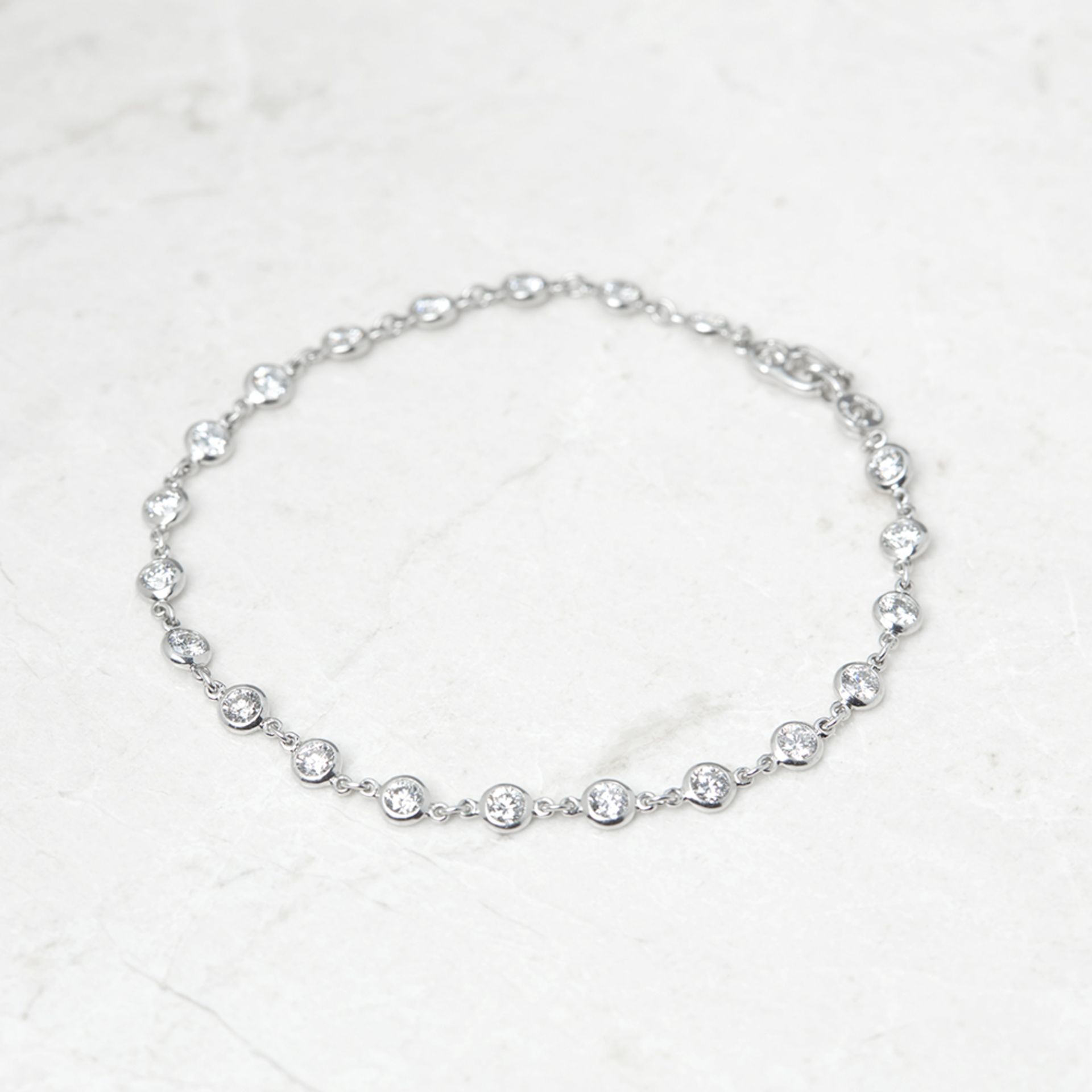 Tiffany & Co. Platinum 2.30ct Diamonds By The Yard Bracelet - Bild 2 aus 7