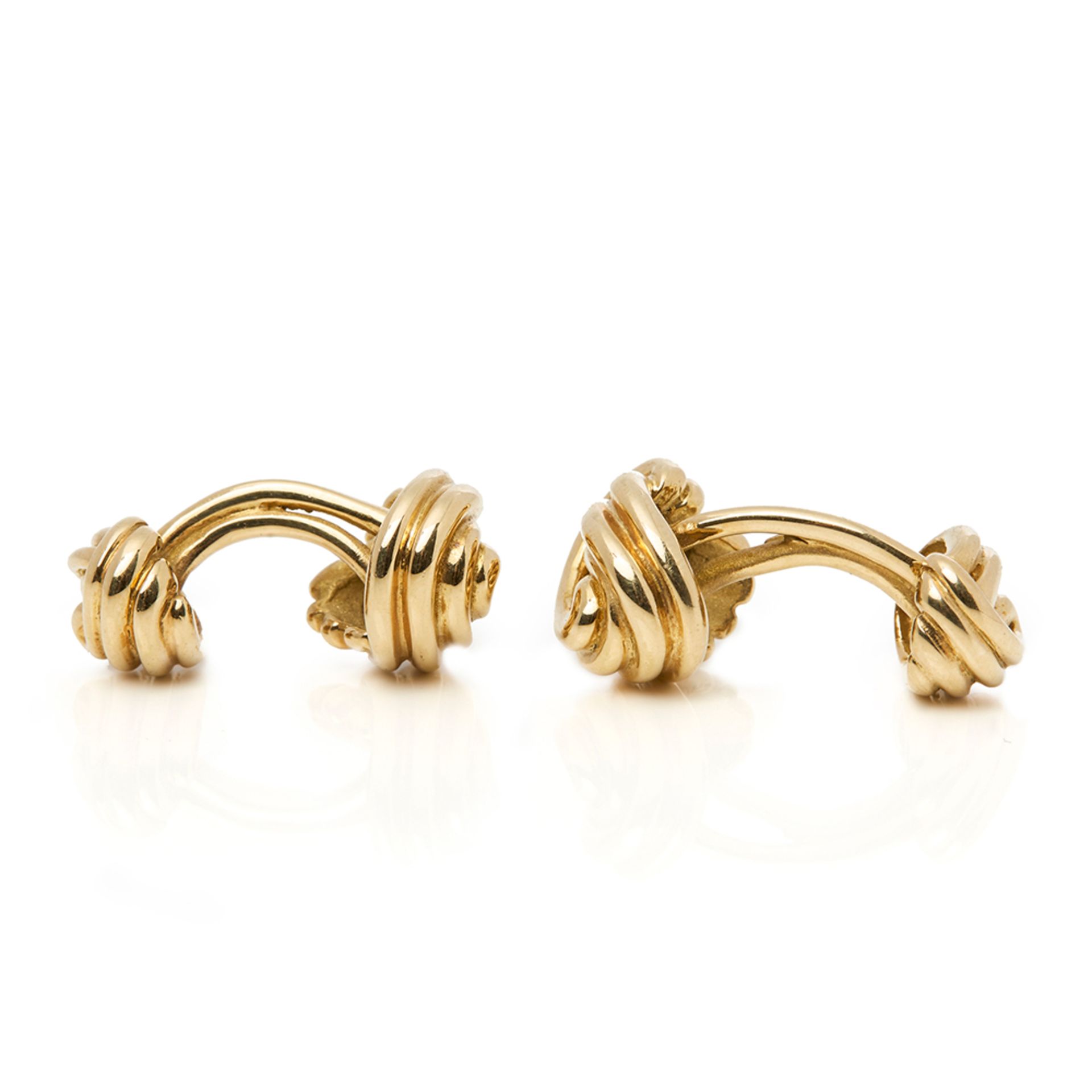 Tiffany & Co. 18k Yellow Gold Knot Cufflinks - Image 3 of 7