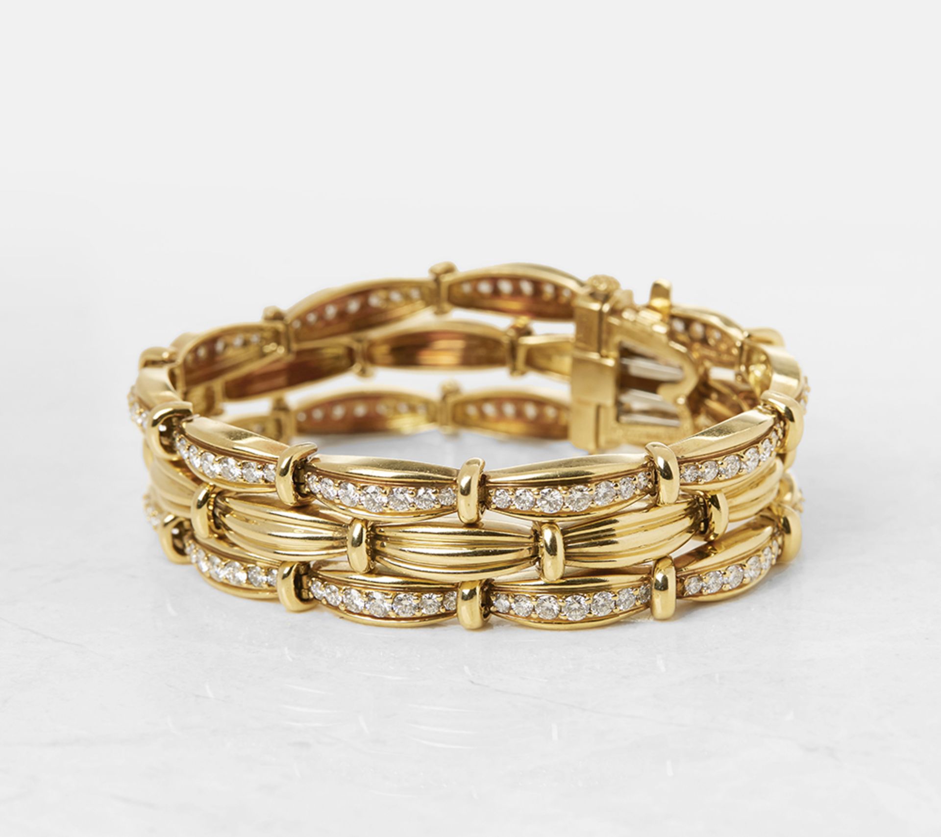 Tiffany & Co. 18k Yellow Gold Diamond Three Strand Bracelet