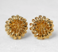 Tiffany & Co. 18k Yellow Gold Chrysanthemum Earrings
