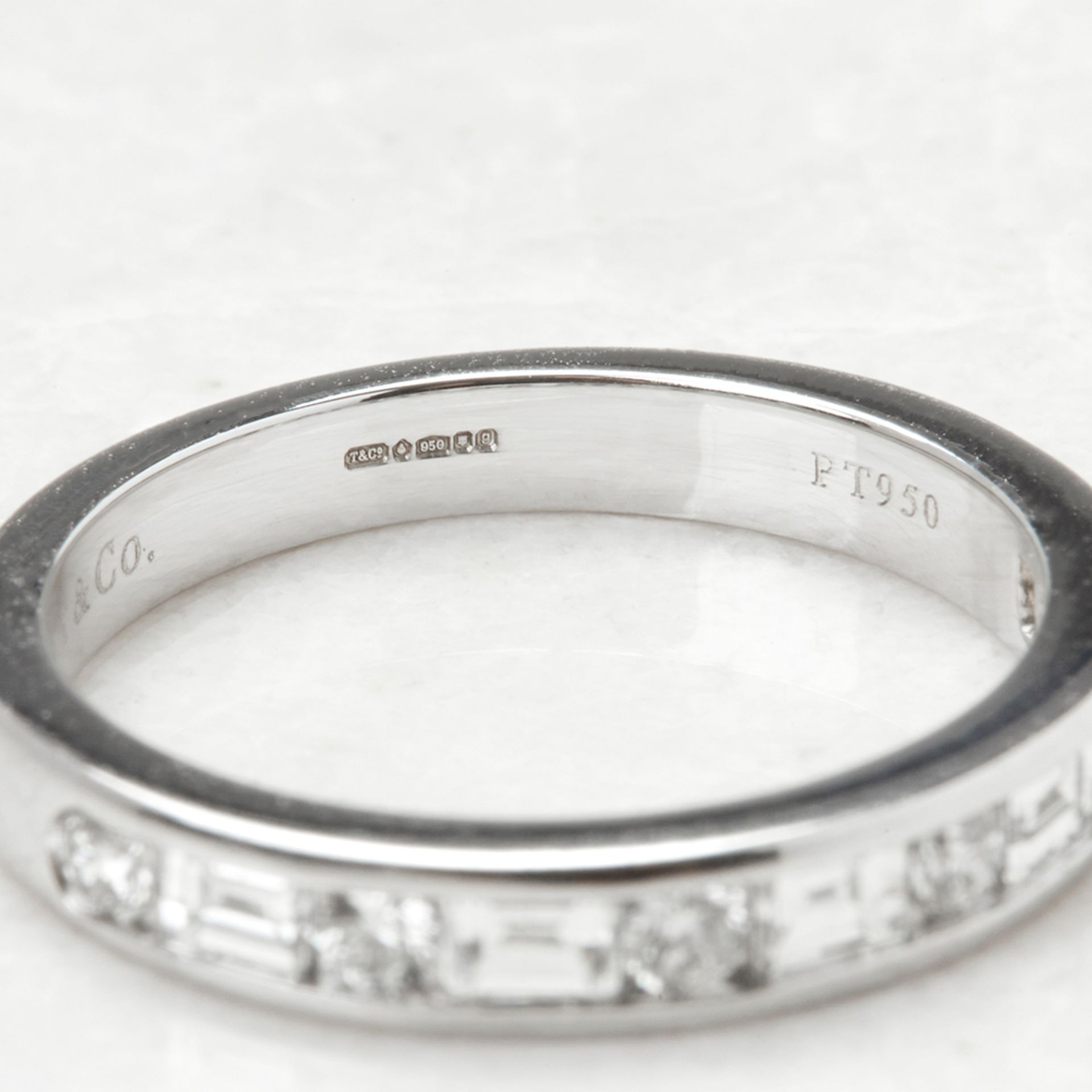 Tiffany & Co. Platinum 0.60ct Diamond Half Eternity Ring - Image 7 of 8