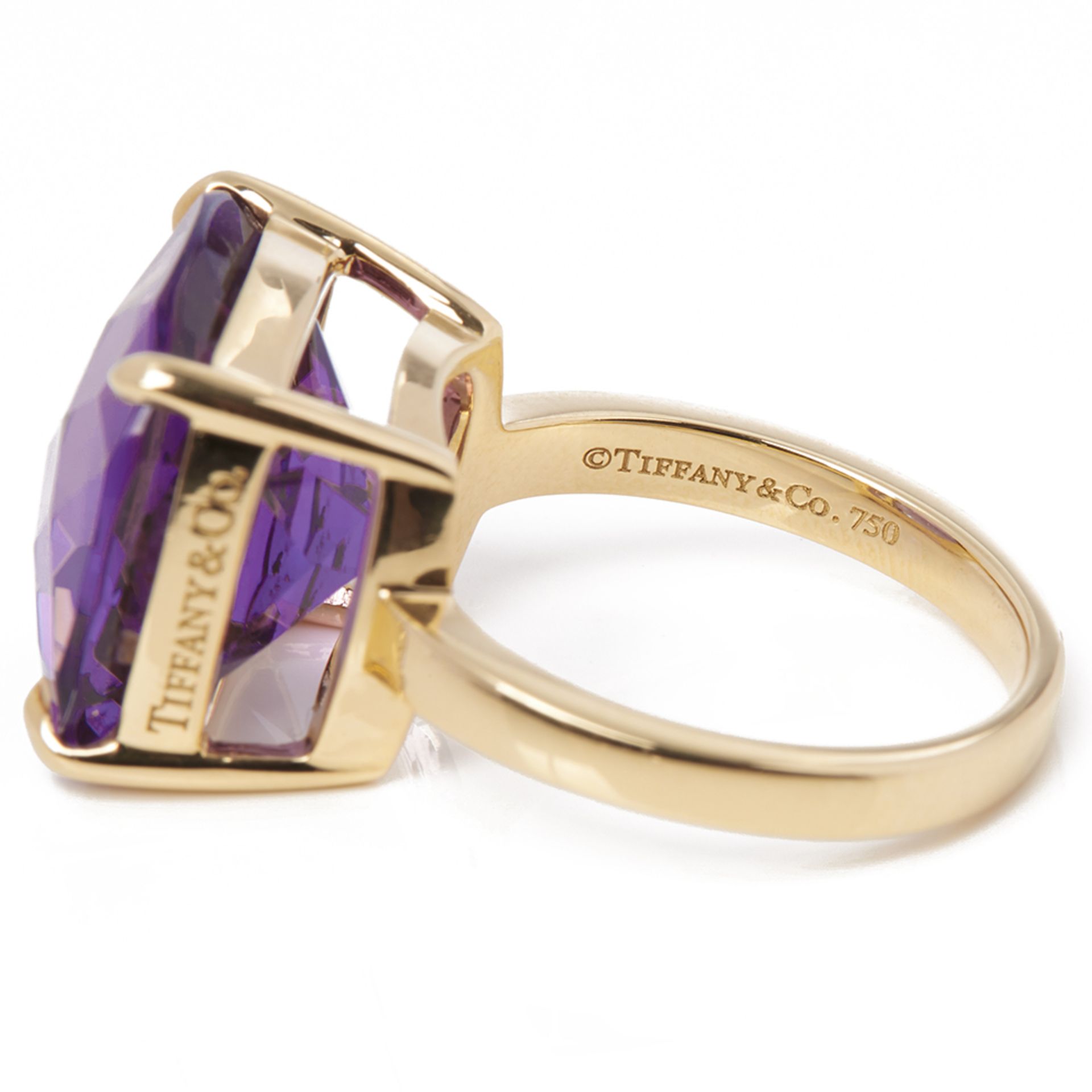 Tiffany & Co. 18k Yellow Gold Amethyst Sparkler Ring - Bild 6 aus 7