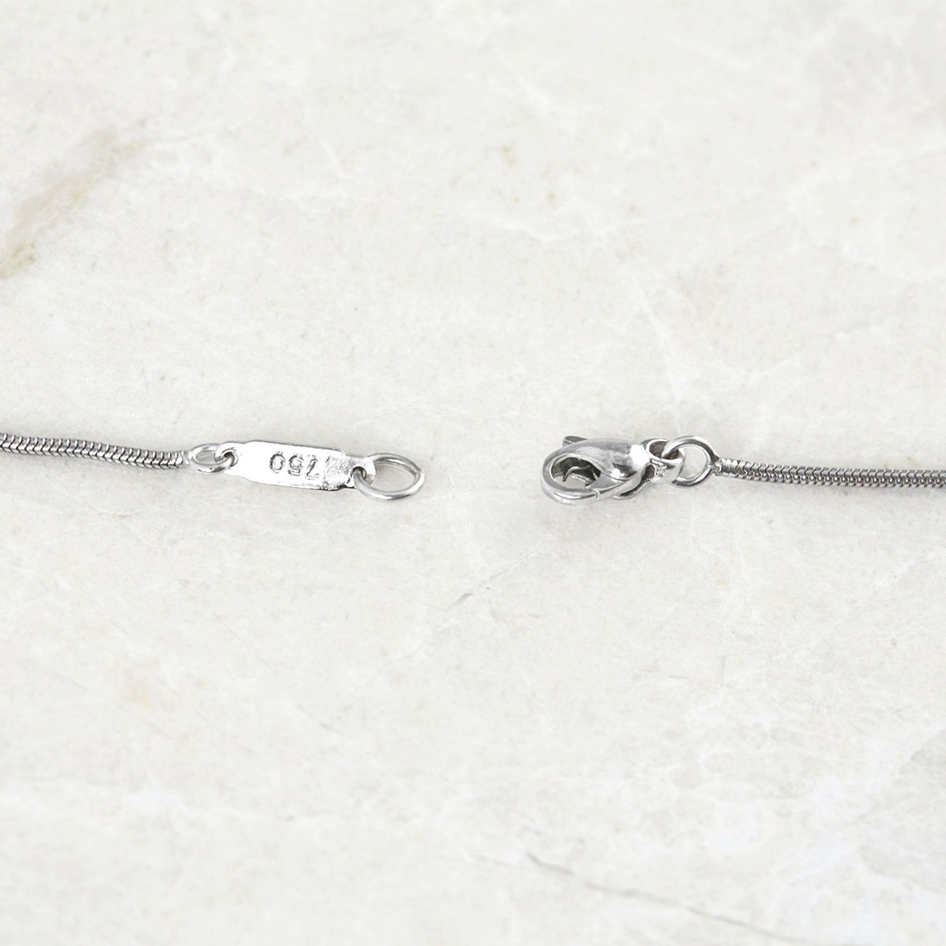 Tiffany & Co. 18k White Gold Diamond Drop Necklace with Box. - Bild 4 aus 6