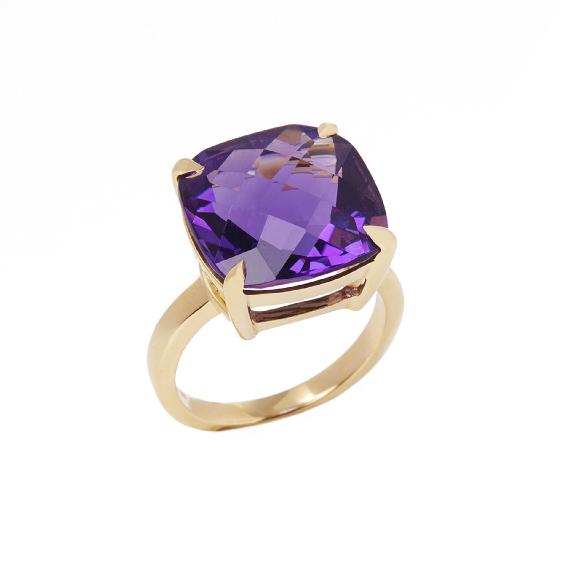 Tiffany & Co. 18k Yellow Gold Amethyst Sparkler Ring