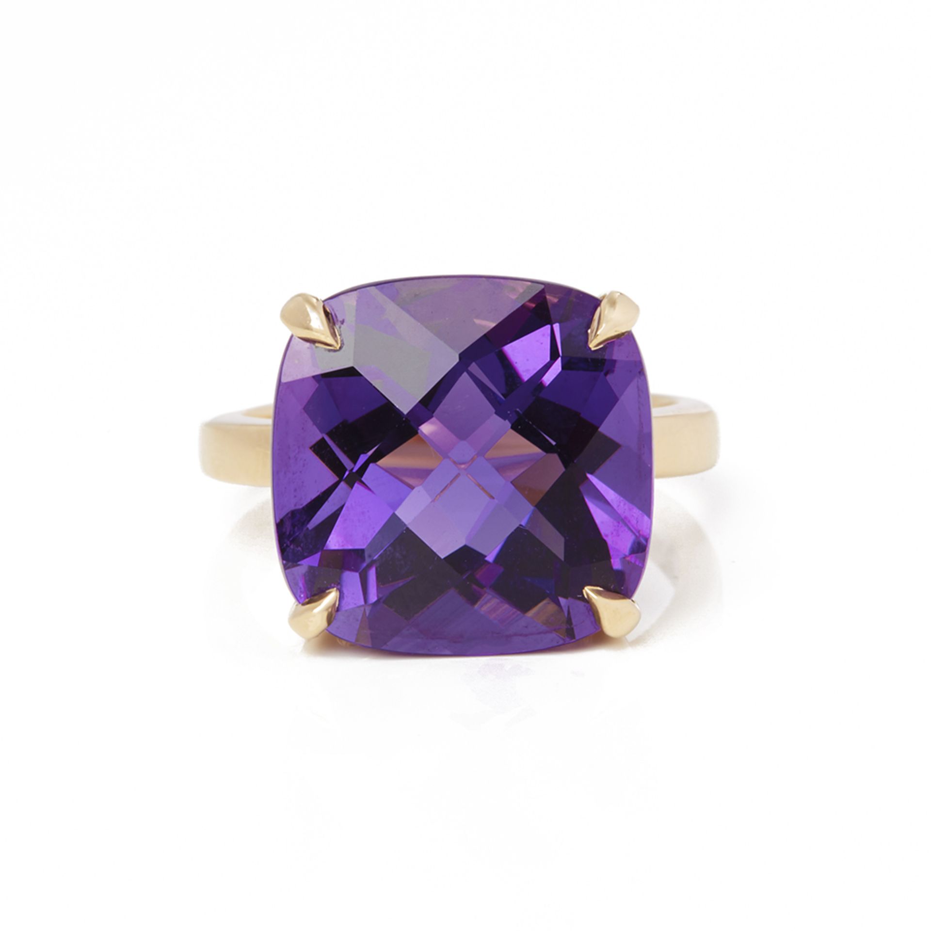 Tiffany & Co. 18k Yellow Gold Amethyst Sparkler Ring - Image 2 of 7