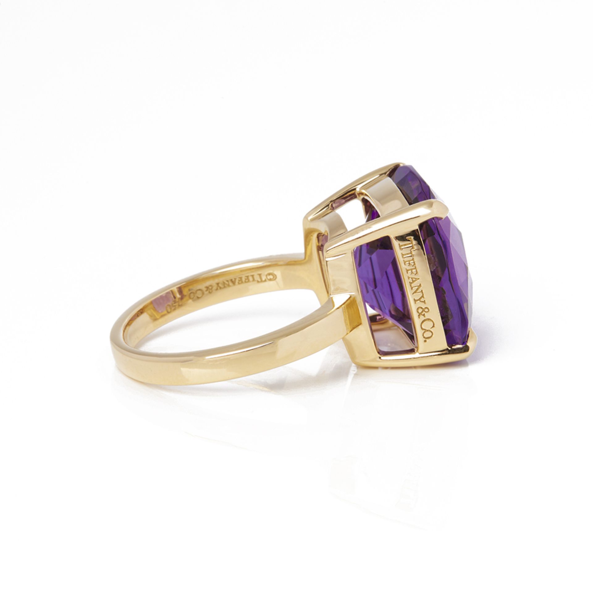 Tiffany & Co. 18k Yellow Gold Amethyst Sparkler Ring - Bild 3 aus 7