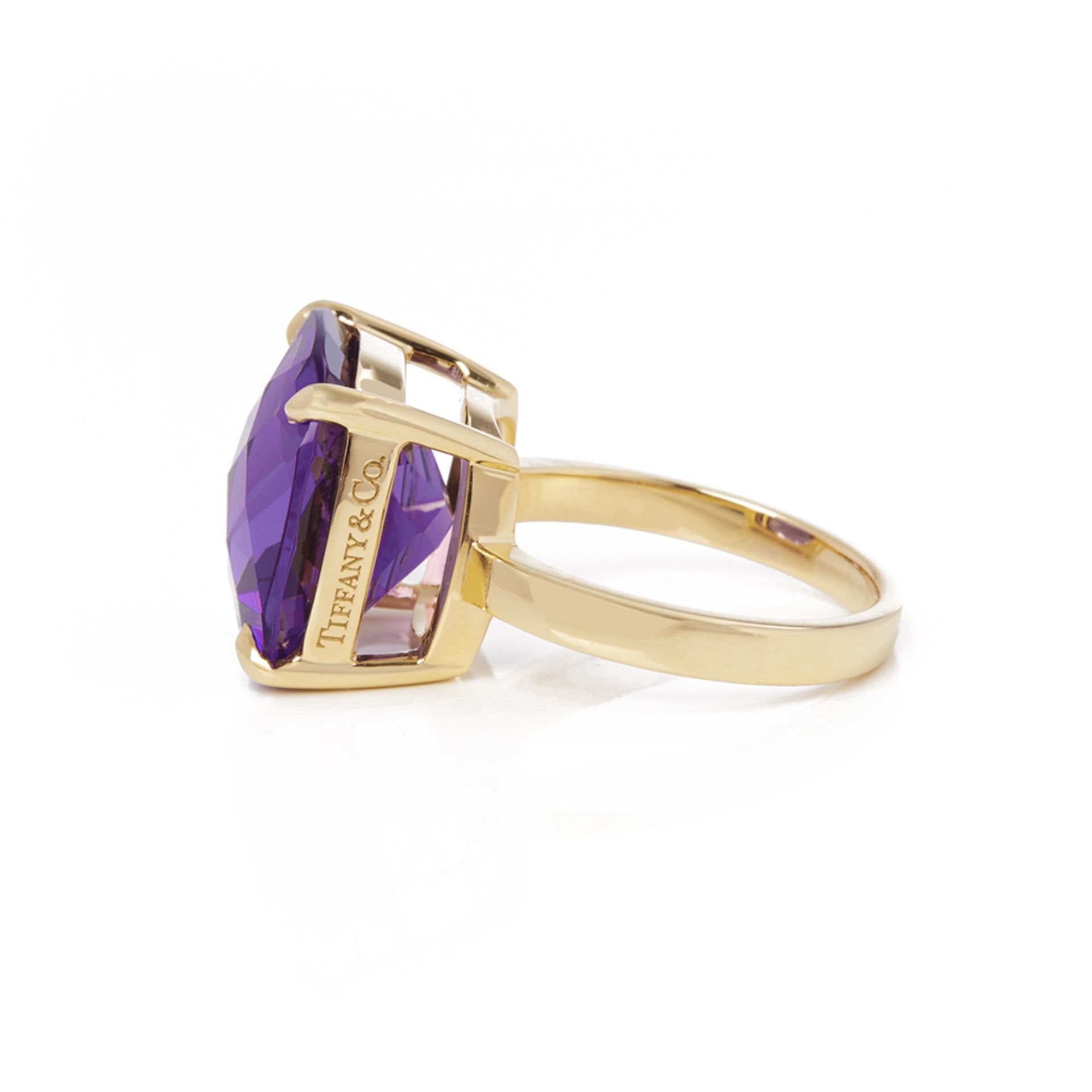Tiffany & Co. 18k Yellow Gold Amethyst Sparkler Ring - Image 4 of 7