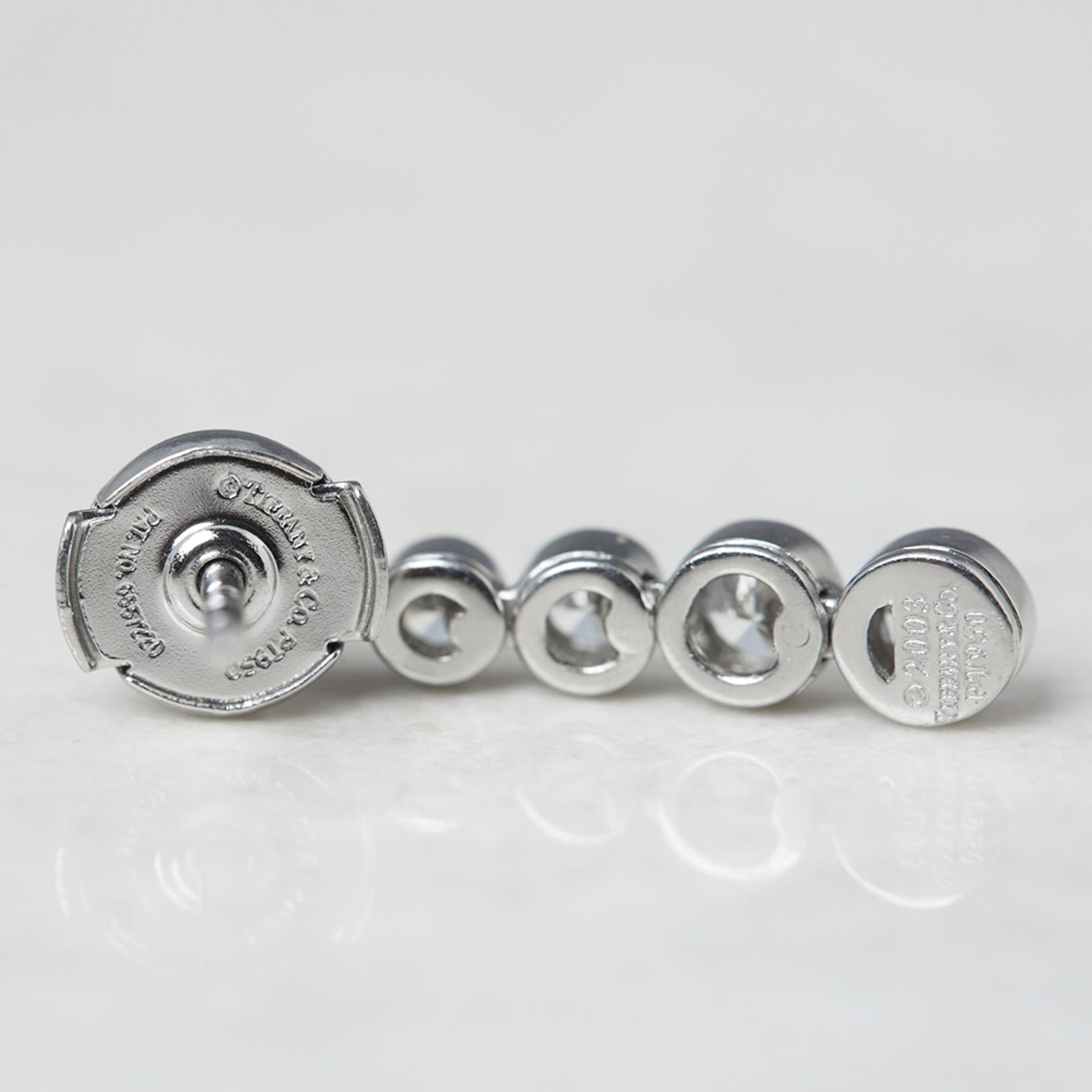 Tiffany & Co. Platinum 1.45ct Diamond Jazz Earrings - Bild 4 aus 7