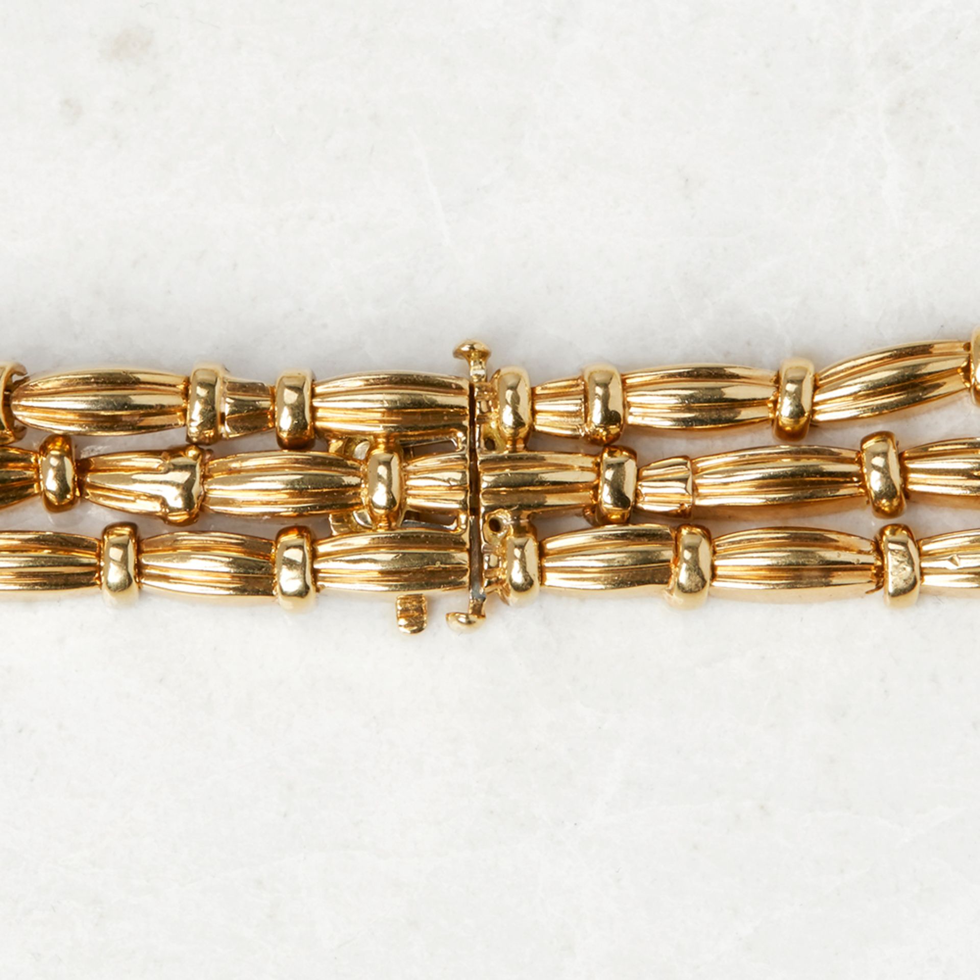 Tiffany & Co. 18k Yellow Gold Diamond Three Strand Necklace - Image 3 of 6