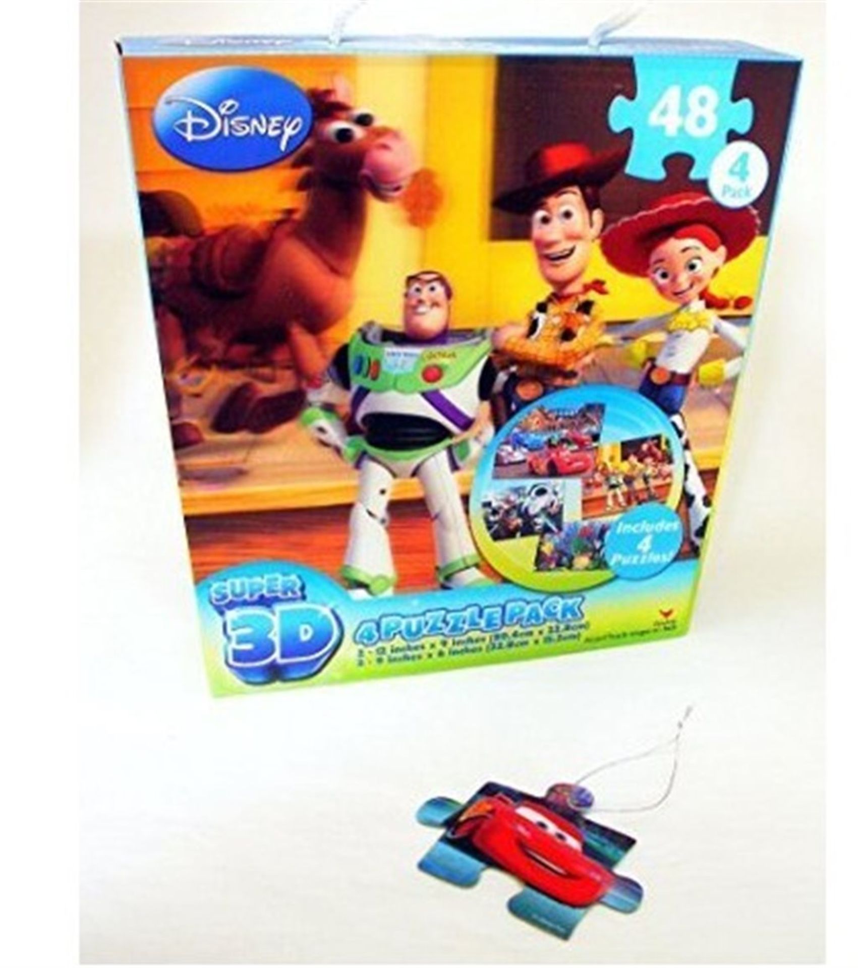 Brand New Disney Pixar: 4in1 Pack Super Lenticular 3D Puzzle 192 Pieces RRP å£20