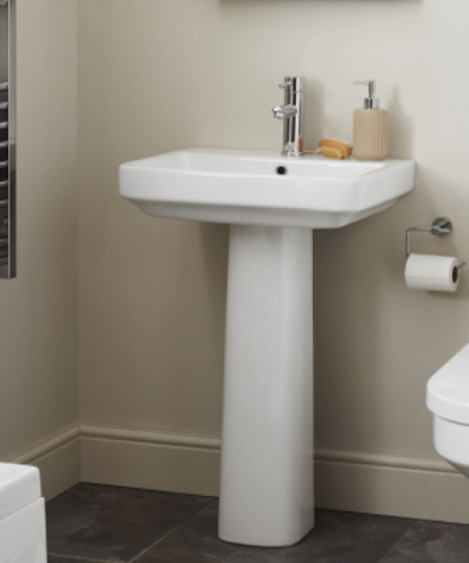 Pallet - 428 - 8 x Cadenza 1 Tap Hole Pedestal basin - SKU - 381022 RRP £472 - Image 2 of 4