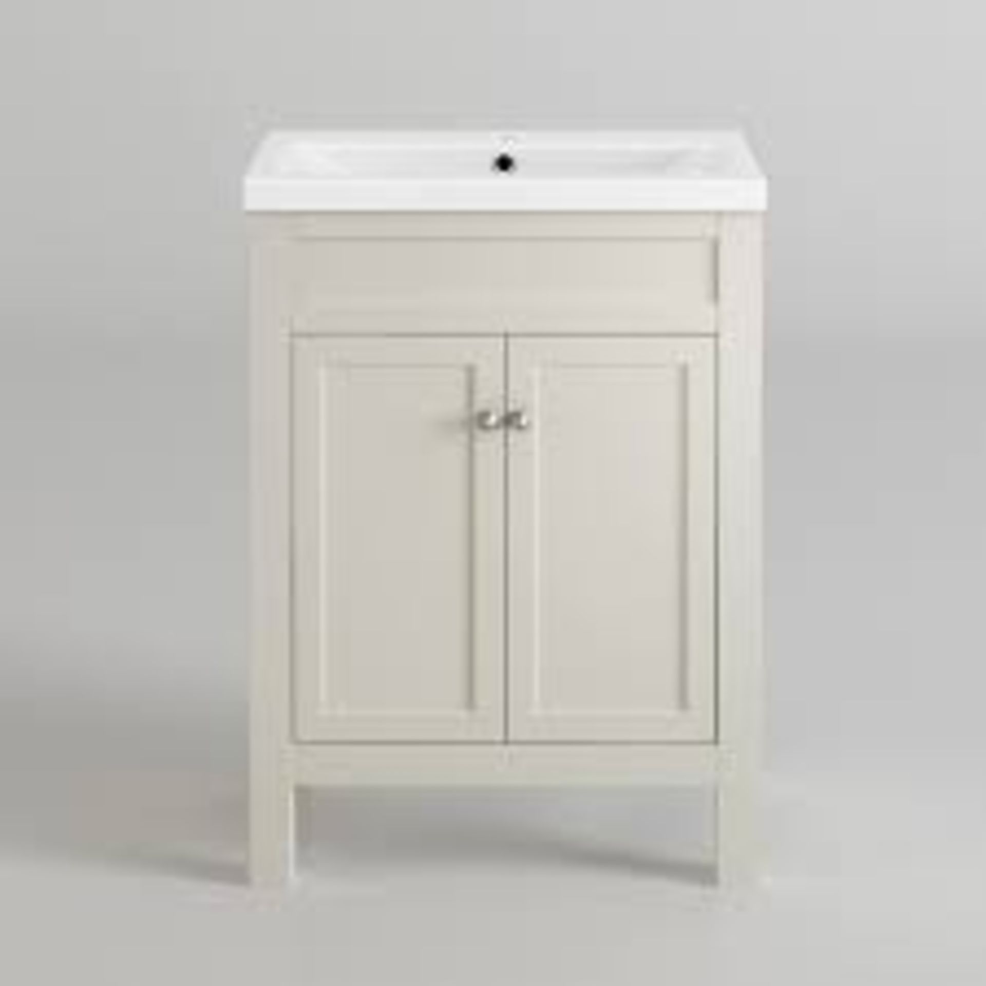 1 x 600mm Vanity Unit in Ivory - Image 2 of 2