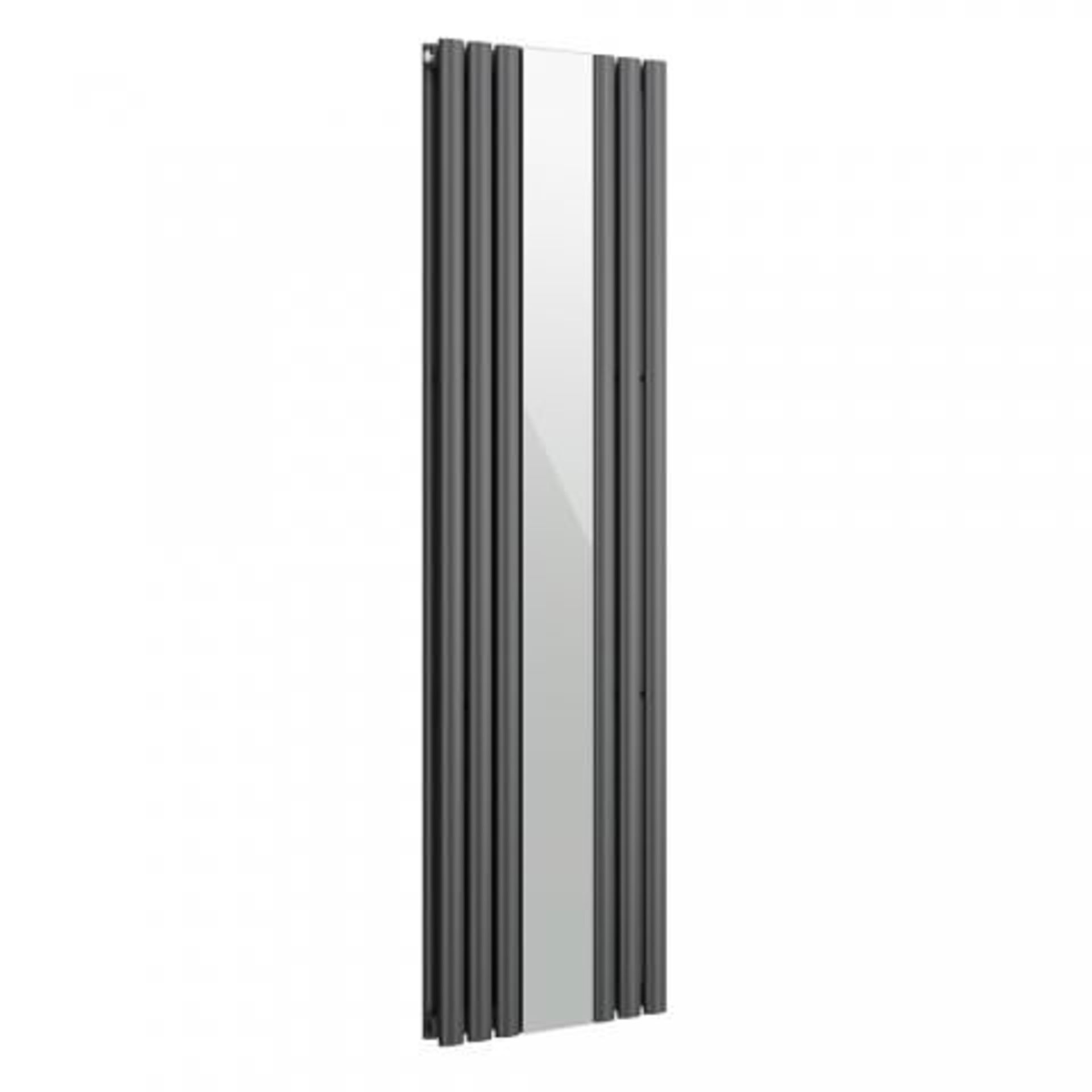 (I9) 1800x500mm Mirrored Anthracite Double Oval Panel Radiator RRP £599.99 Designer Touch This - Bild 3 aus 3