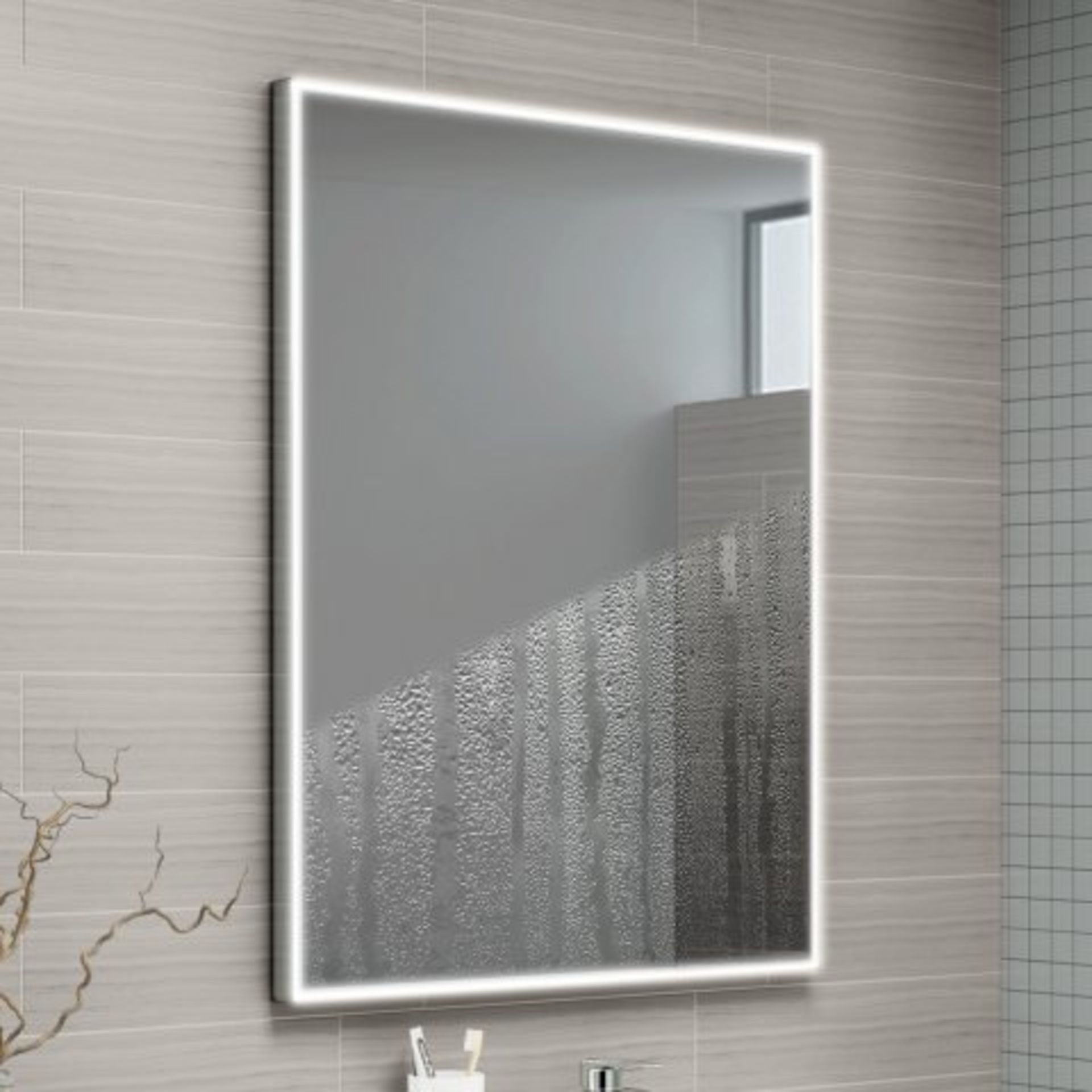 (I69) 800x600mm Cosmic Illuminated LED Mirror RRP £349.99 A rectangular mirror with LED - Image 2 of 5