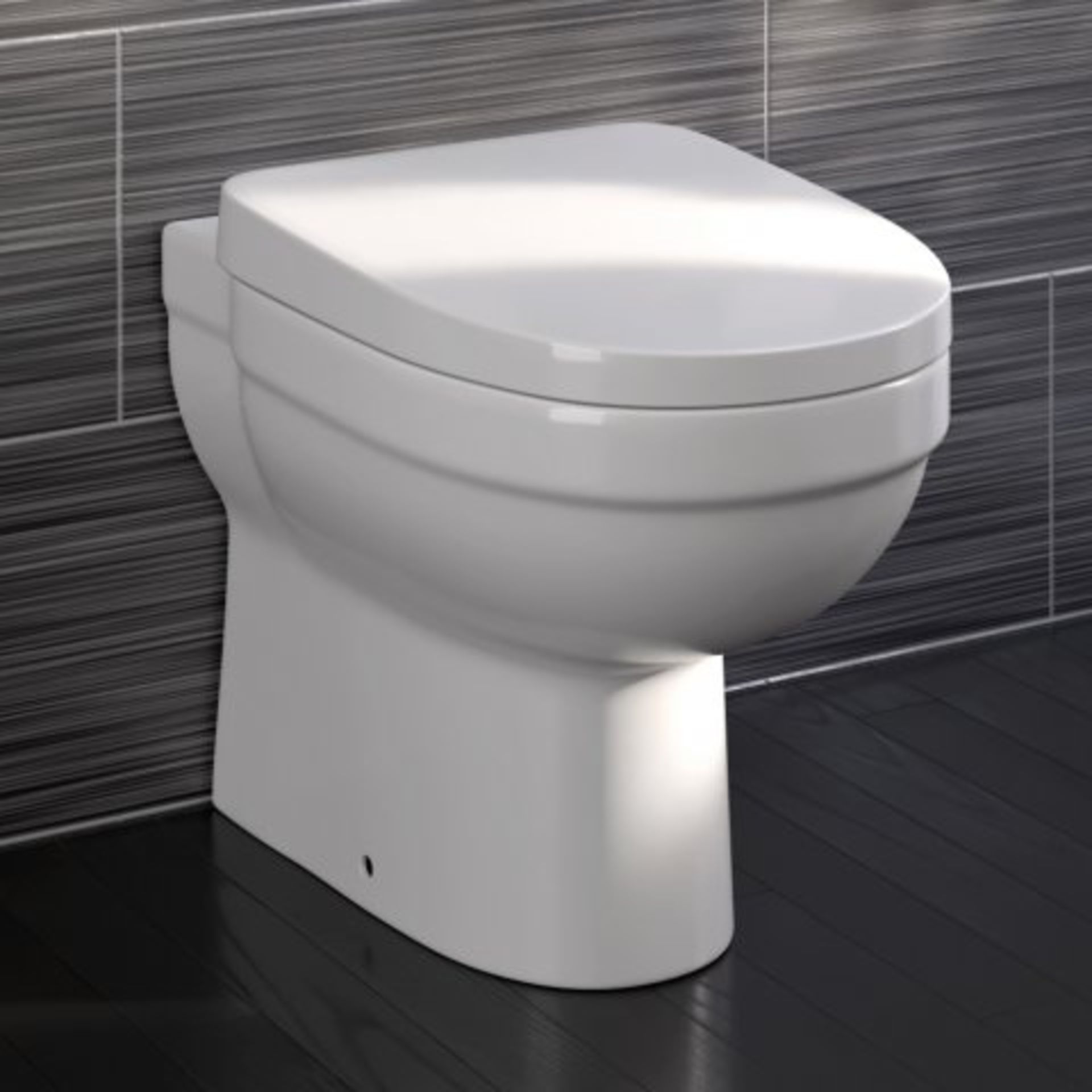 (I181) Sabrosa II Back to Wall Toilet inc Soft Close Seat. RRP £349.99. Soft Close Action We don't