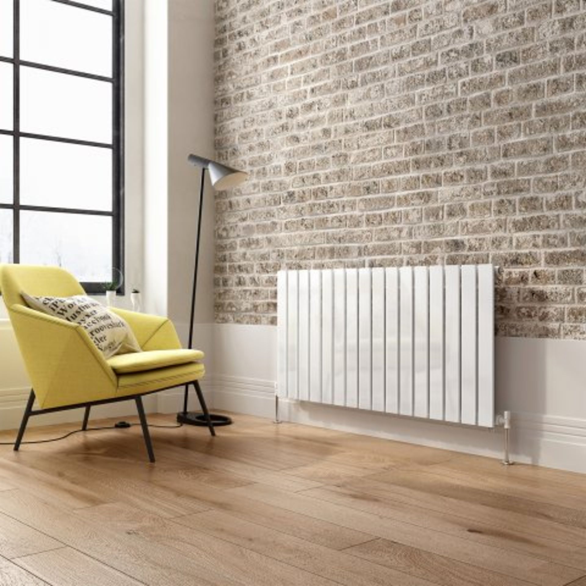 (I31) 600x1210mm Gloss White Single Flat Panel Horizontal Radiator RRP £247.99 Attention to detail - Bild 2 aus 3