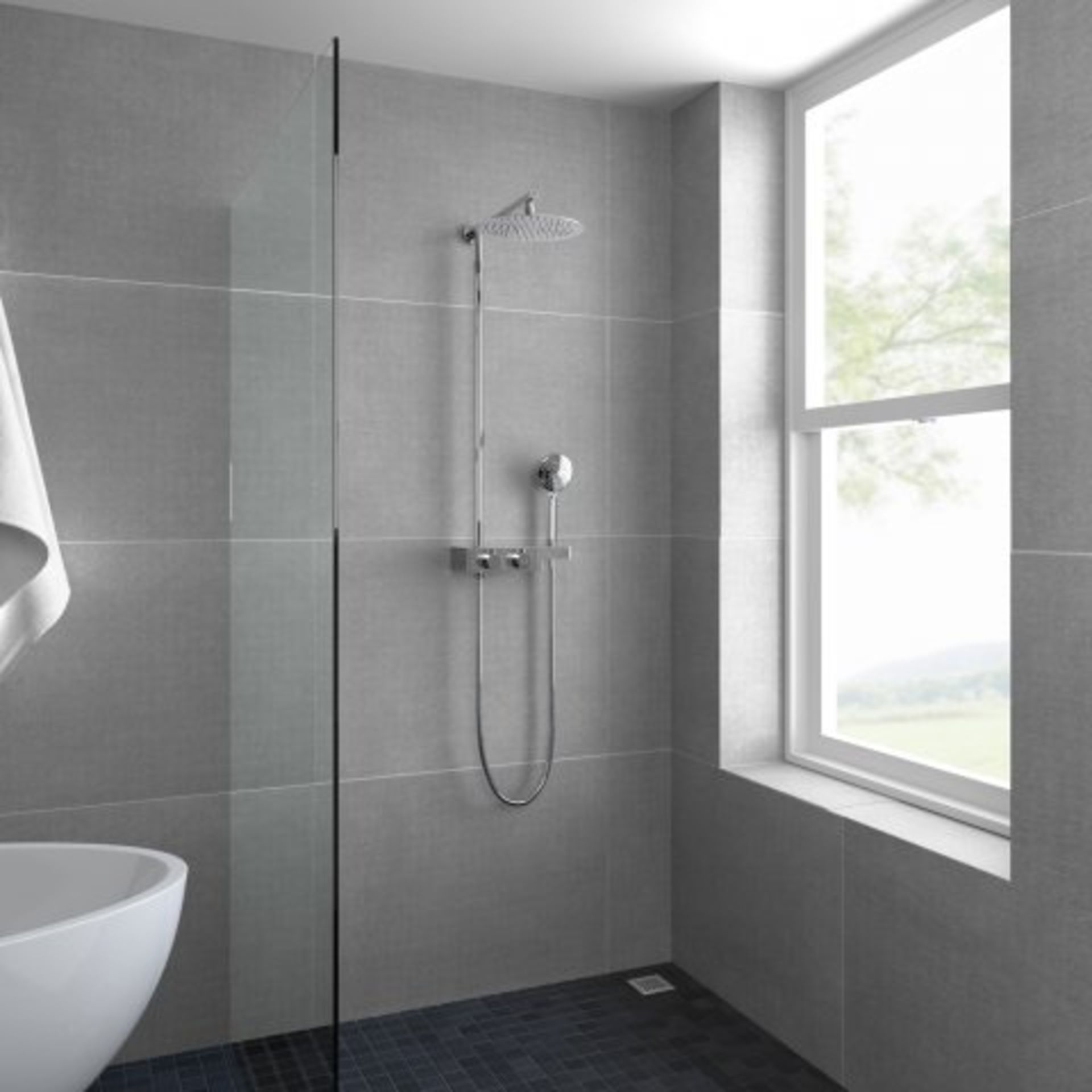 (I54) Round Exposed Thermostatic Mixer Shower Kit & Large Shower Head RRP £349.99 Designer Style Our - Image 3 of 6