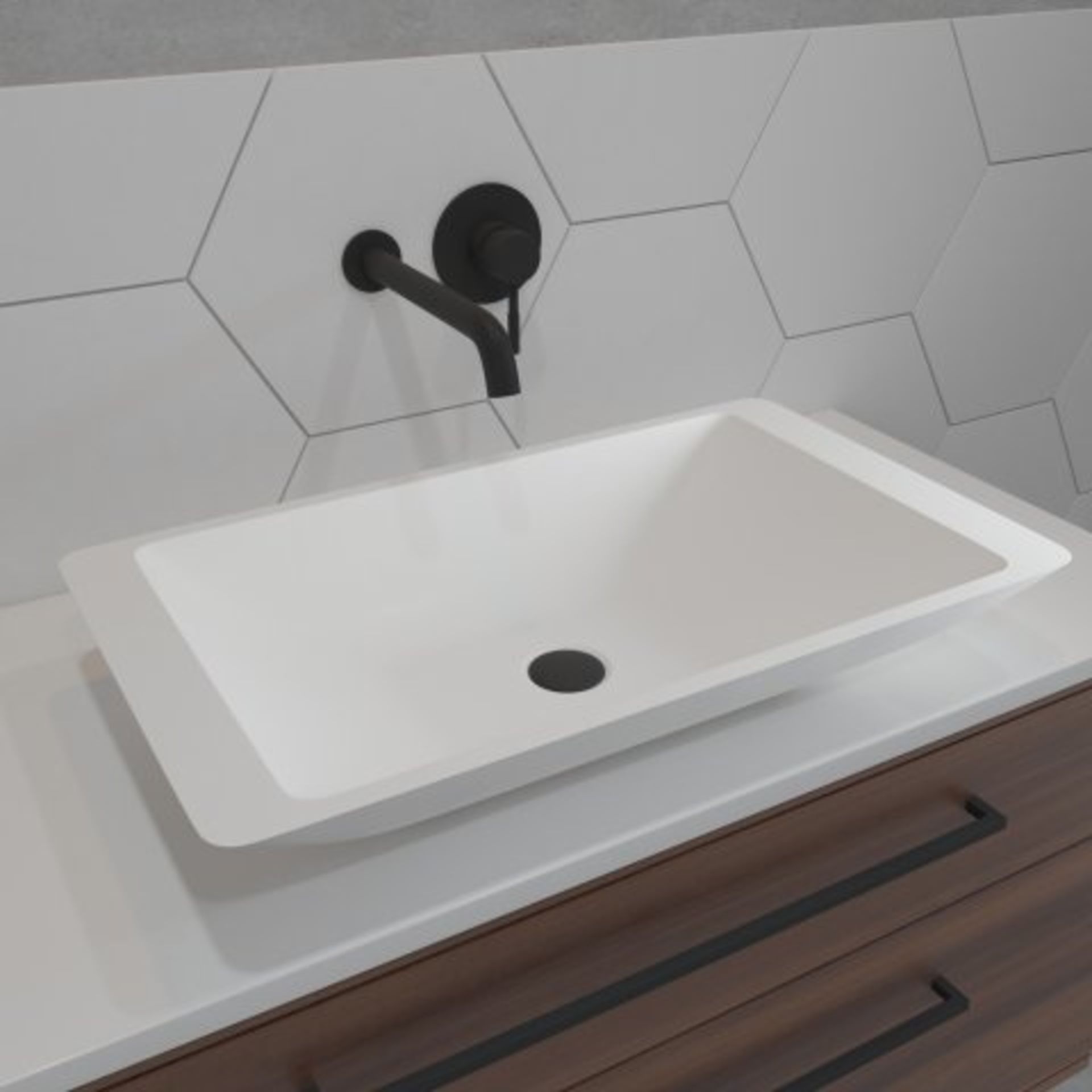 (I223) Iker Basin Mixer Tap.RRP £299.99. Luxurious matte black finish Wall mounted style is simple - Image 2 of 4